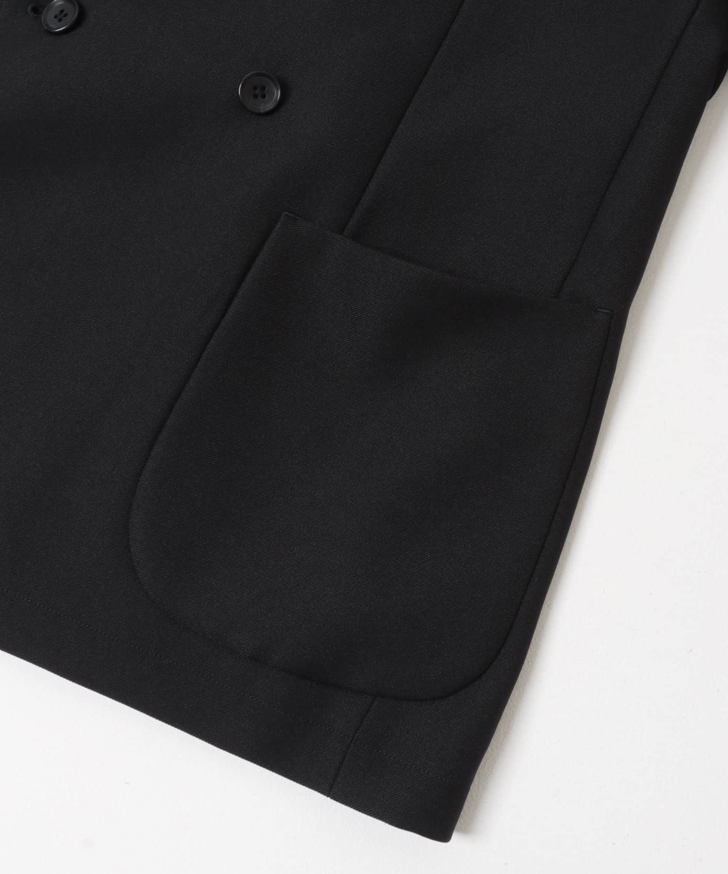 LIFE STYLE TAILOR　ウールライクツイルコンフォータブル Wジャケット NAVY S