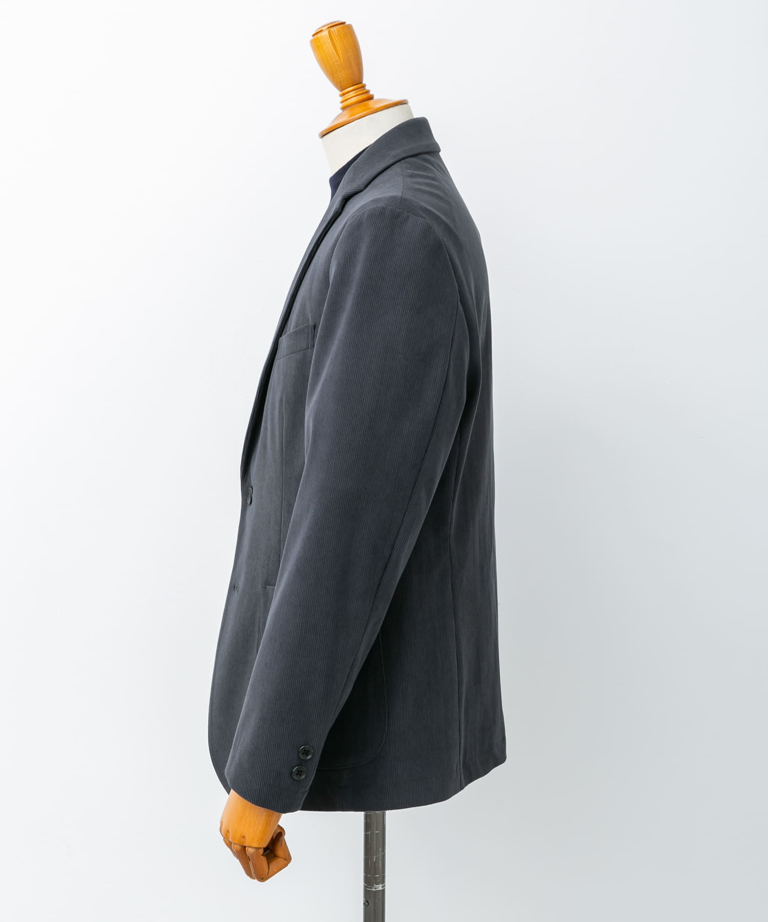 LIFE STYLE TAILOR　コーデュロイコンフォータブルジャケット BLUE GRAY S