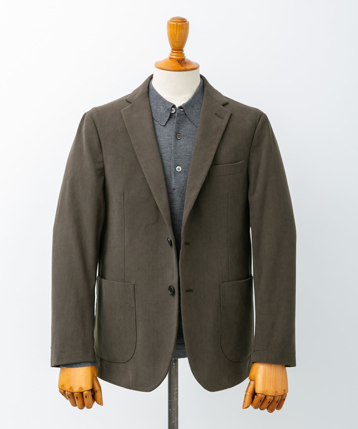 LIFE STYLE TAILOR　コーデュロイコンフォータブルジャケット OLIVE S