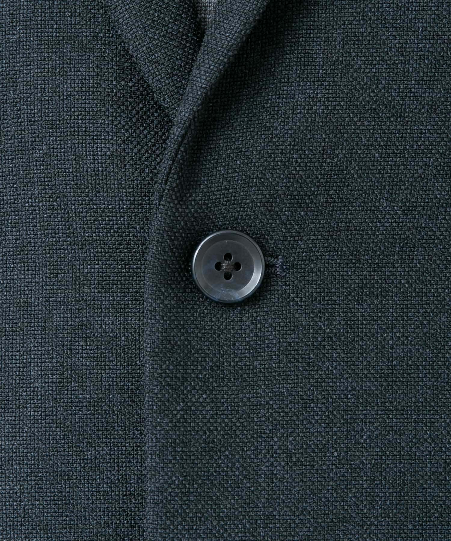 LIFE STYLE TAILOR　ツイードライクコンフォータブルジャケット NAVY S