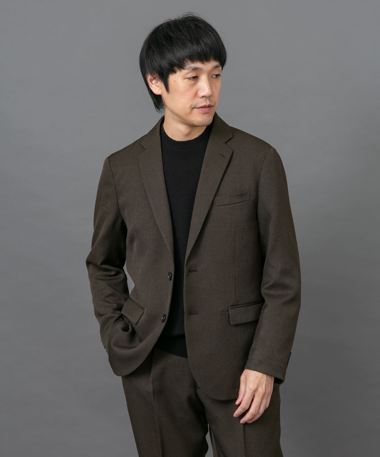 LIFE STYLE TAILOR　ブラッシュドツイルストレッチジャケット