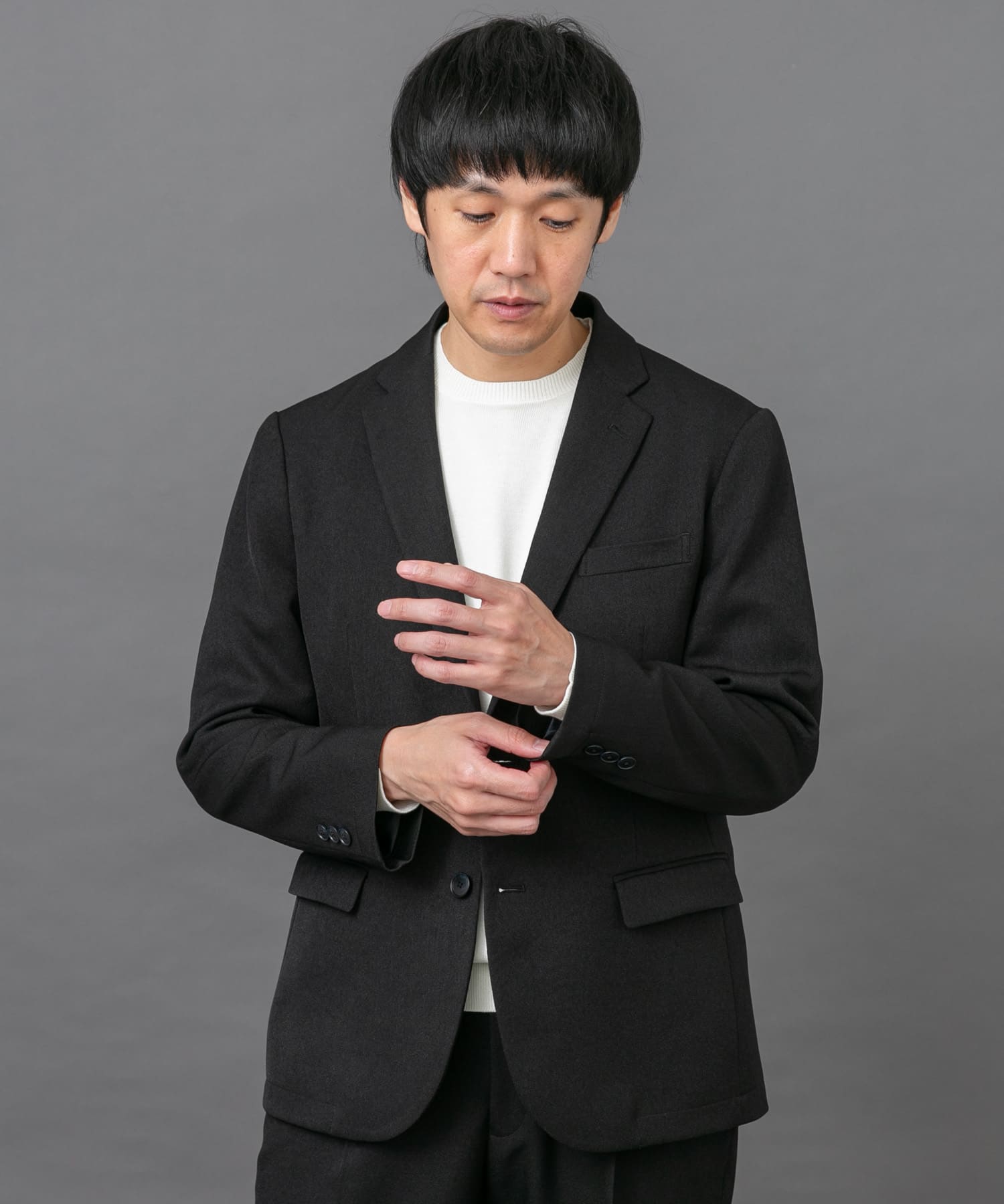 LIFE STYLE TAILOR　ブラッシュドツイルストレッチジャケット