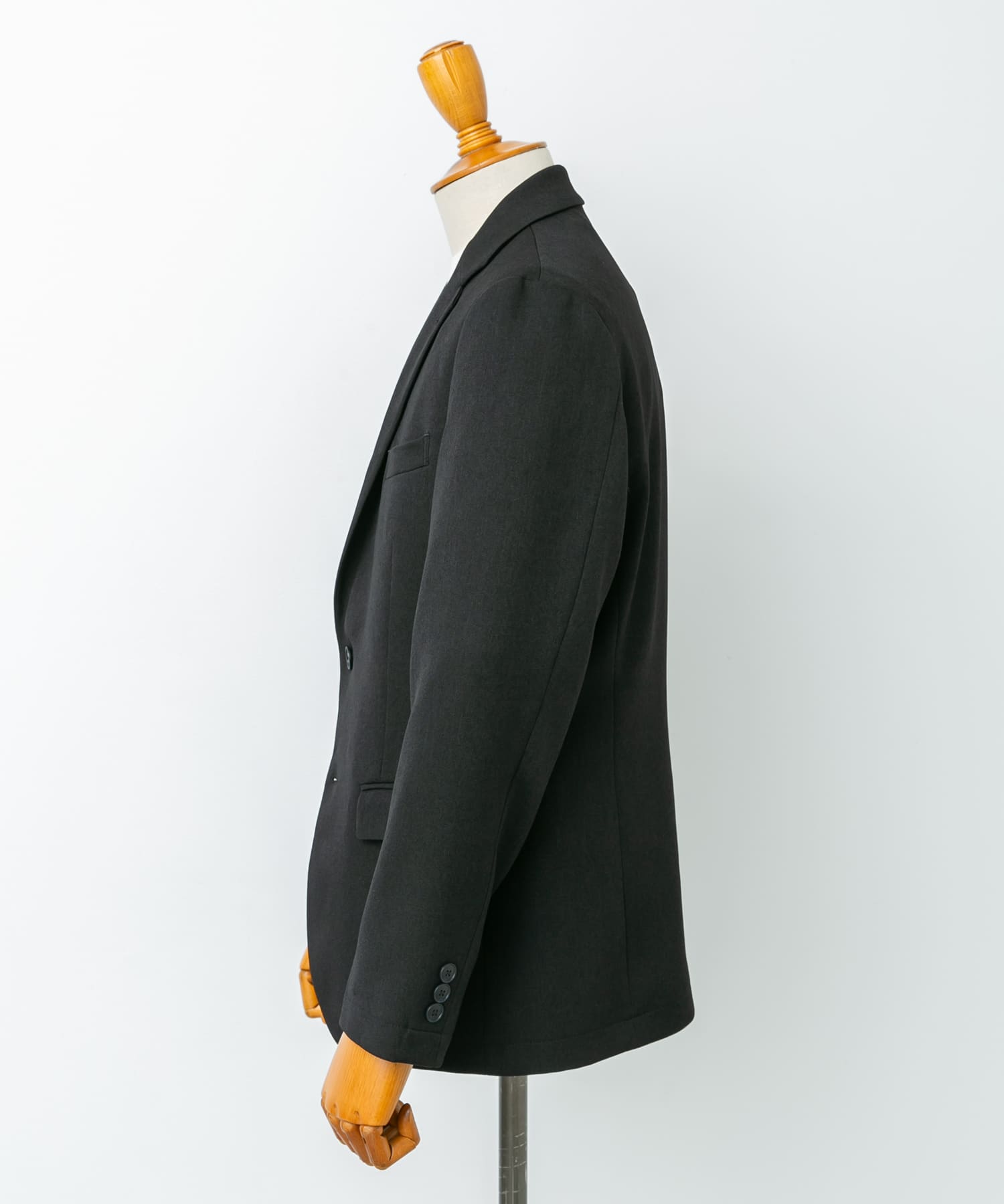 LIFE STYLE TAILOR　ブラッシュドツイルストレッチジャケット BLACK M