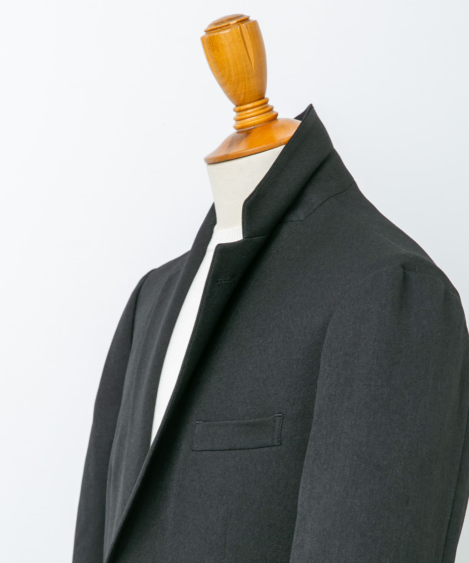 LIFE STYLE TAILOR　ブラッシュドツイルストレッチジャケット BLACK M