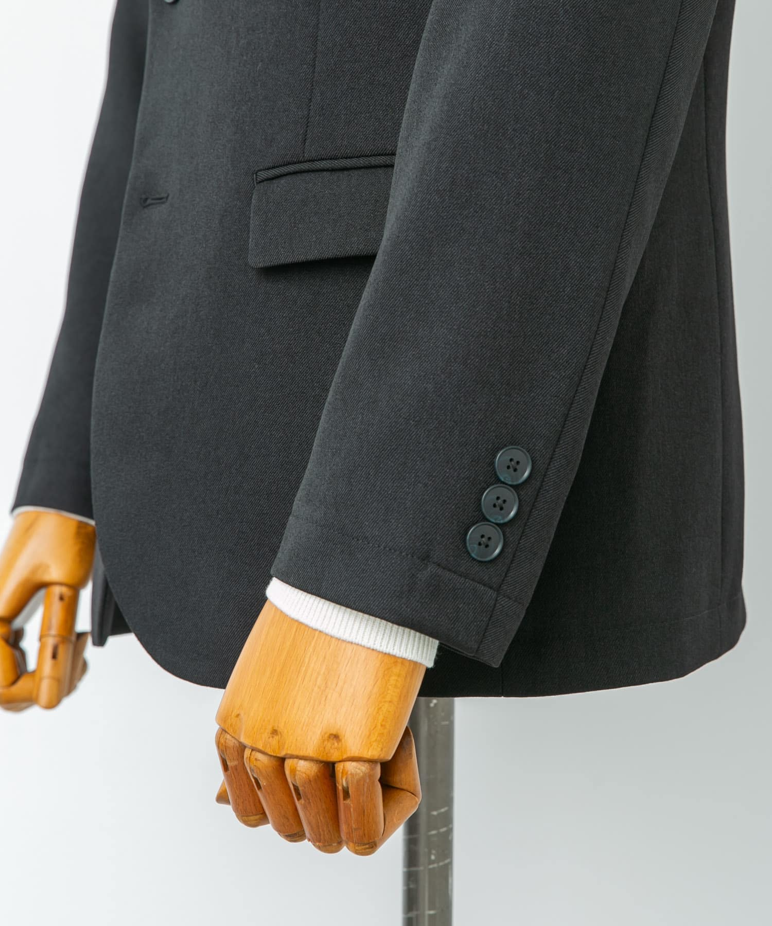 LIFE STYLE TAILOR　ブラッシュドツイルストレッチジャケット BLACK M