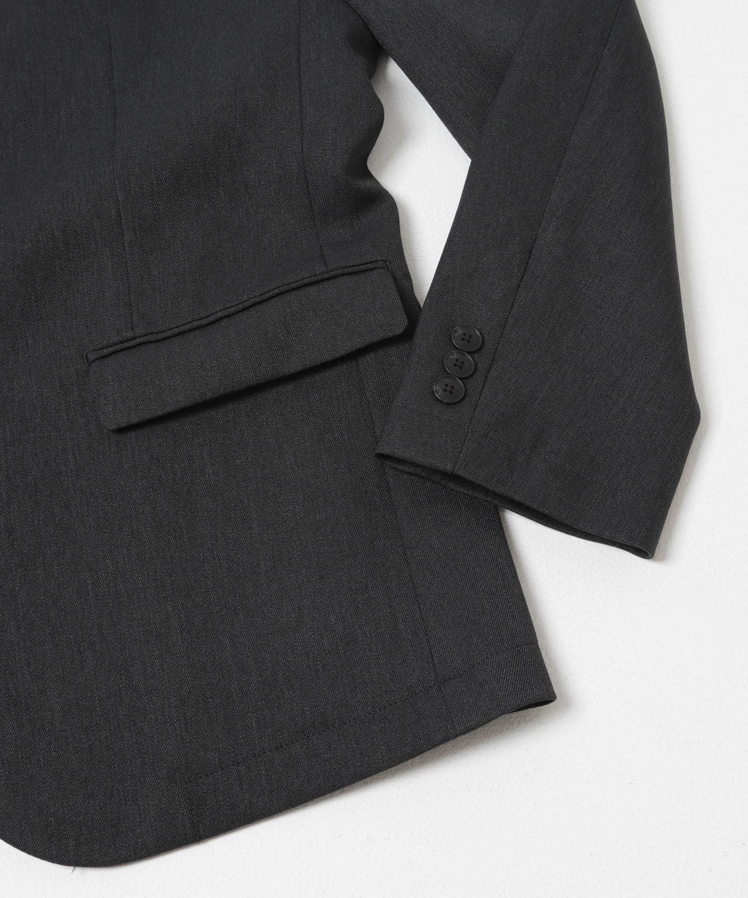 LIFE STYLE TAILOR　ブラッシュドツイルストレッチジャケット GRAY S