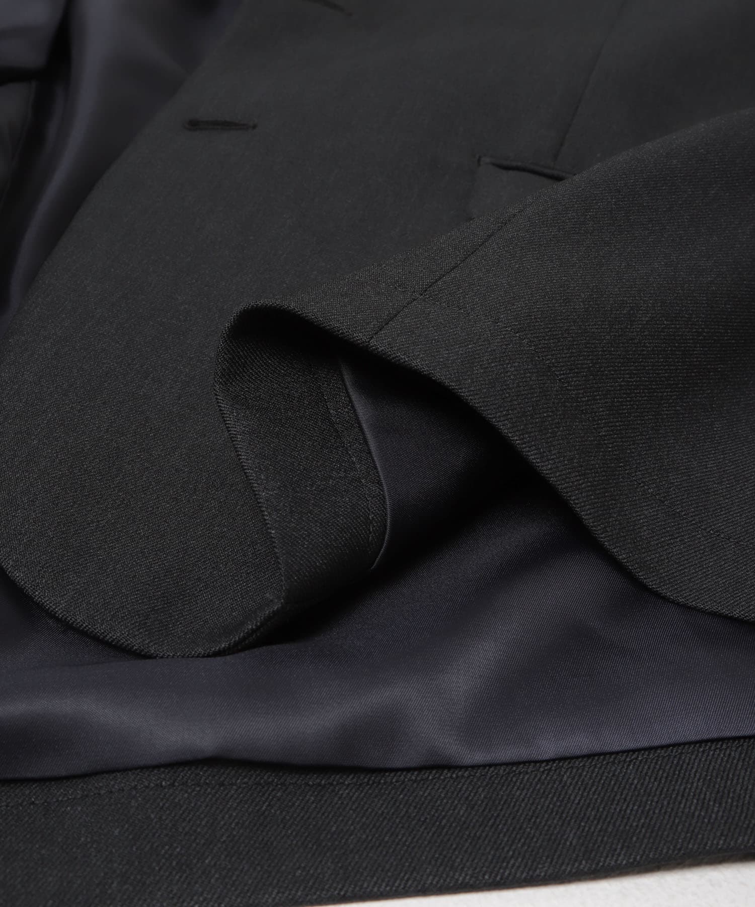 LIFE STYLE TAILOR　ブラッシュドツイルストレッチジャケット GRAY S