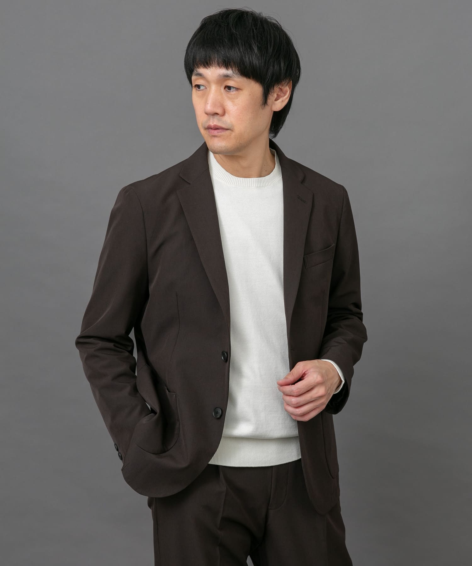 LIFE STYLE TAILOR　4WAYストレッチメランジジャケット