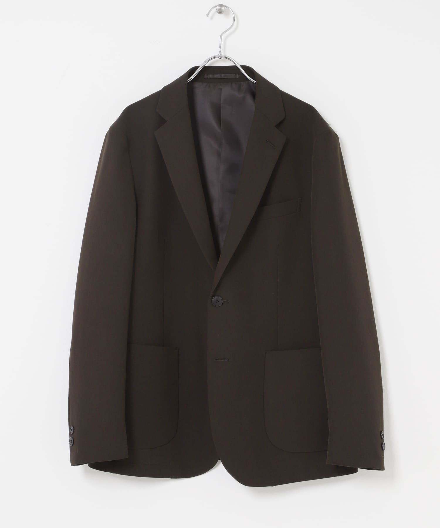 LIFE STYLE TAILOR　4WAYストレッチメランジジャケット BROWN S