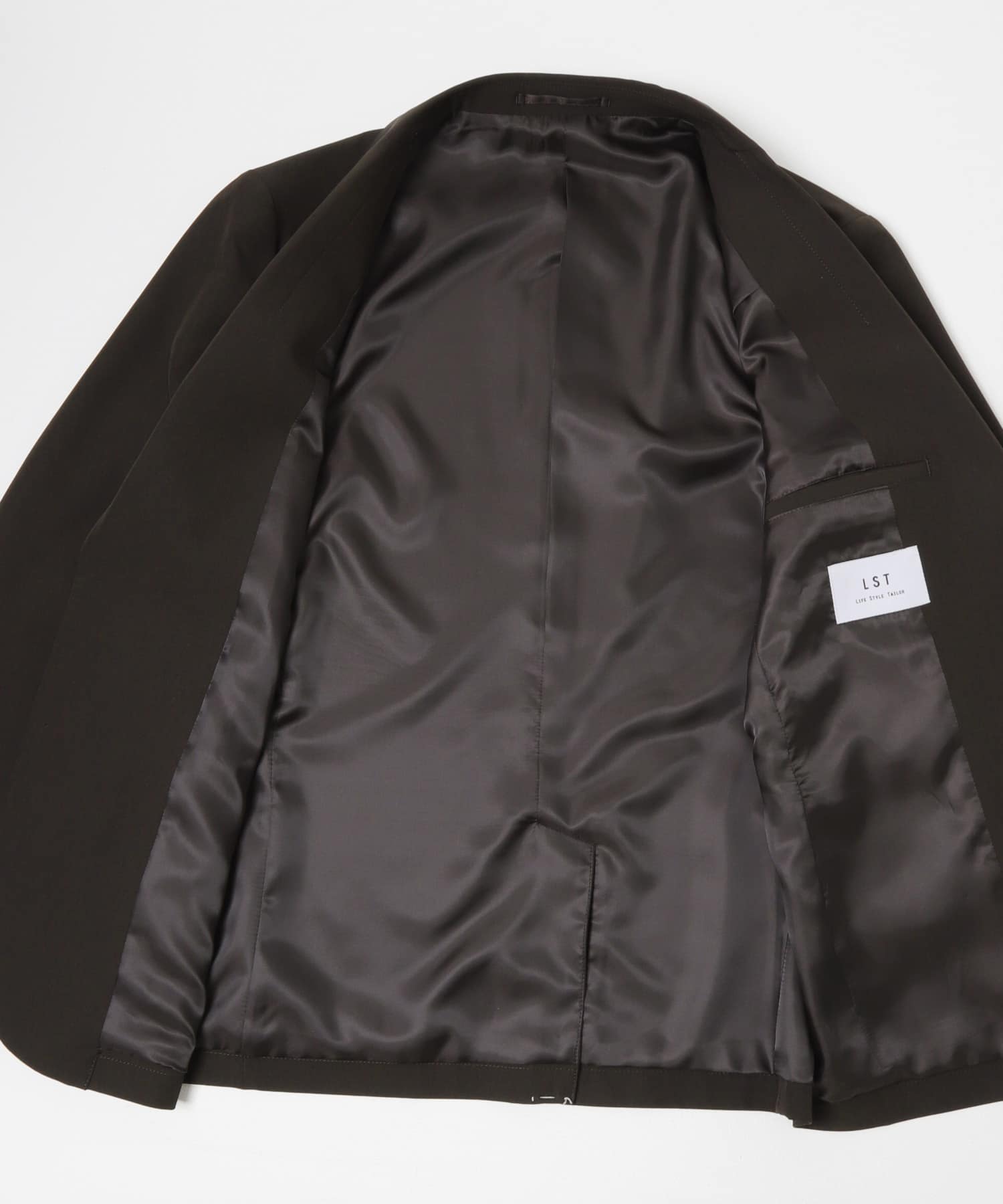 LIFE STYLE TAILOR　4WAYストレッチメランジジャケット BROWN S