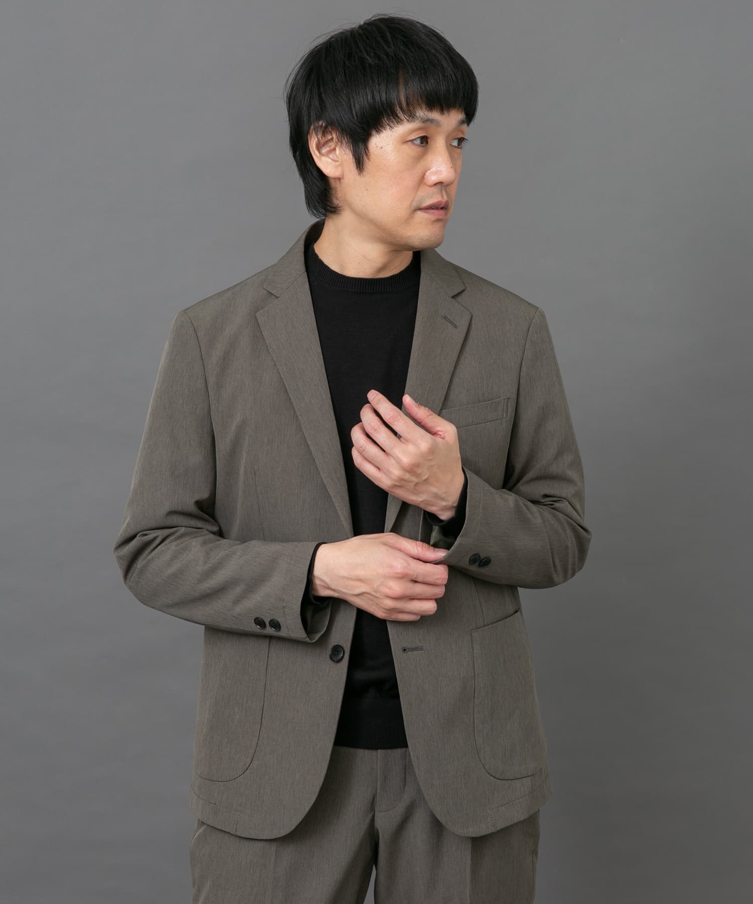 LIFE STYLE TAILOR　4WAYストレッチメランジジャケット