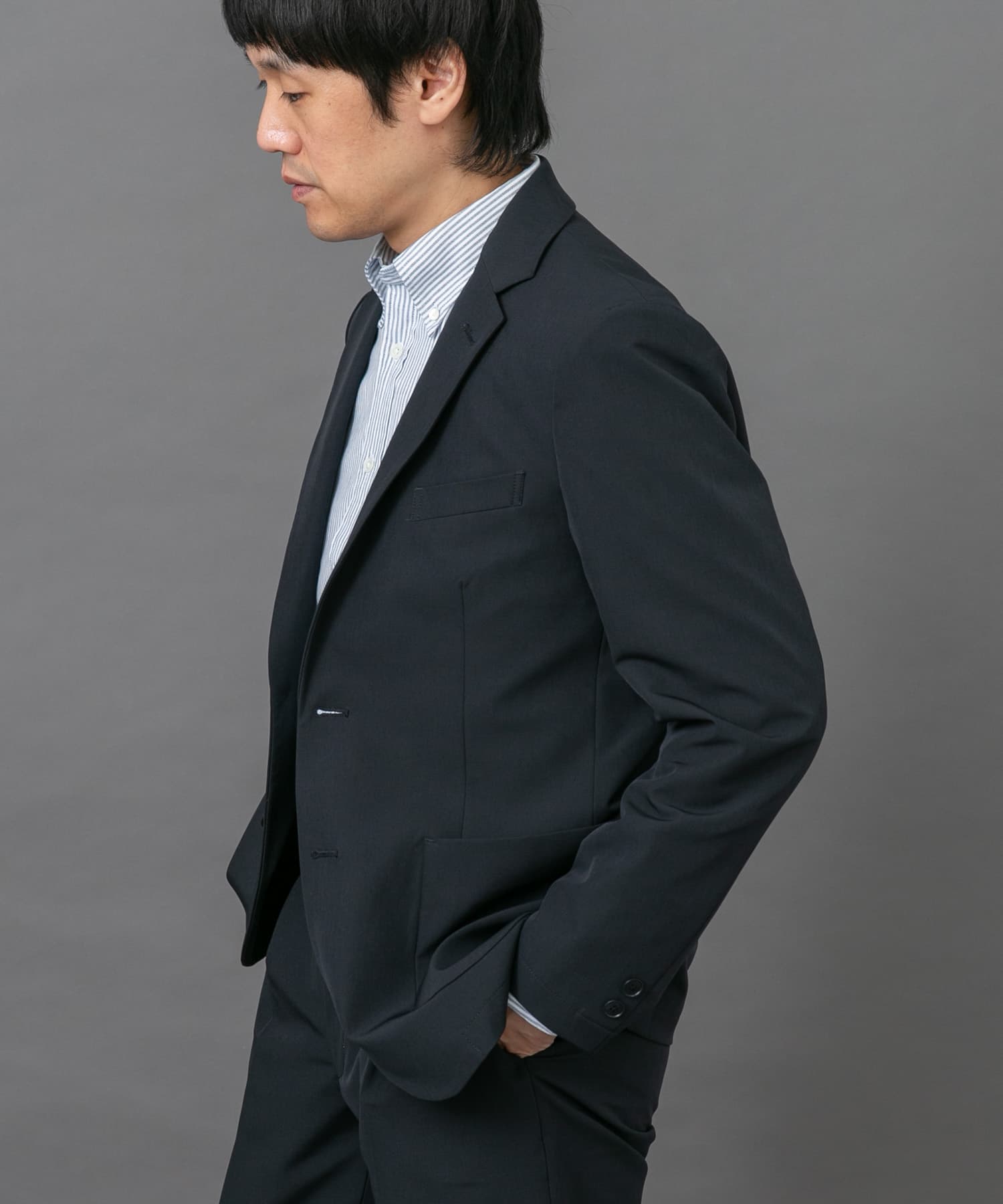 LIFE STYLE TAILOR　4WAYストレッチメランジジャケット