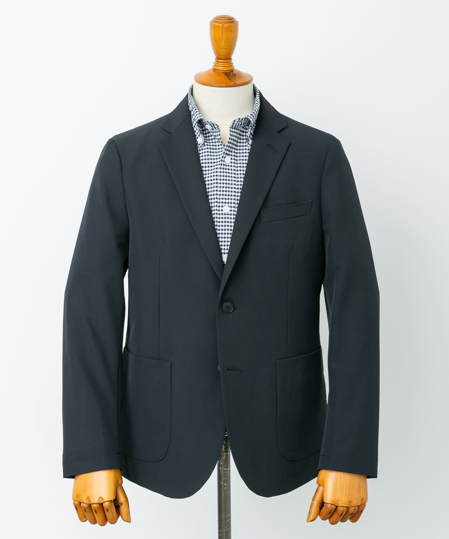 LIFE STYLE TAILOR　4WAYストレッチメランジジャケット NAVY M