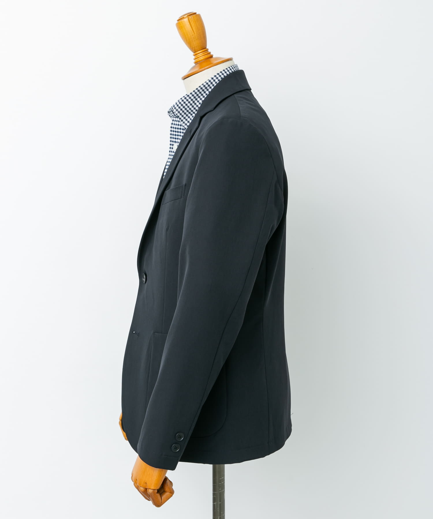 LIFE STYLE TAILOR　4WAYストレッチメランジジャケット NAVY M
