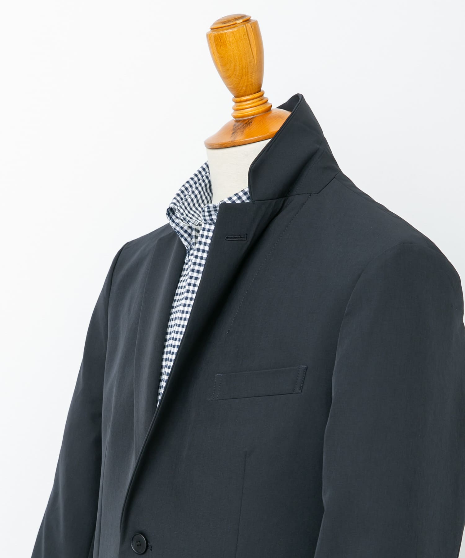 LIFE STYLE TAILOR　4WAYストレッチメランジジャケット NAVY M