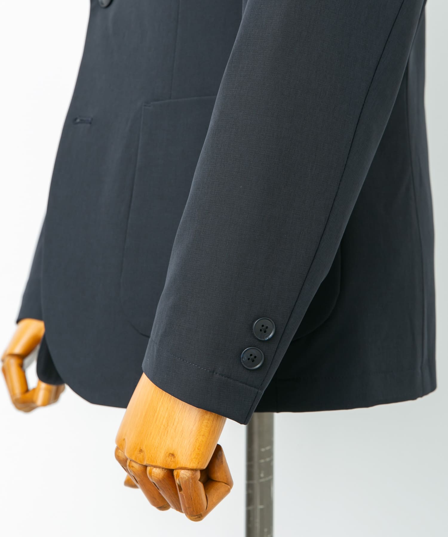 LIFE STYLE TAILOR　4WAYストレッチメランジジャケット NAVY M