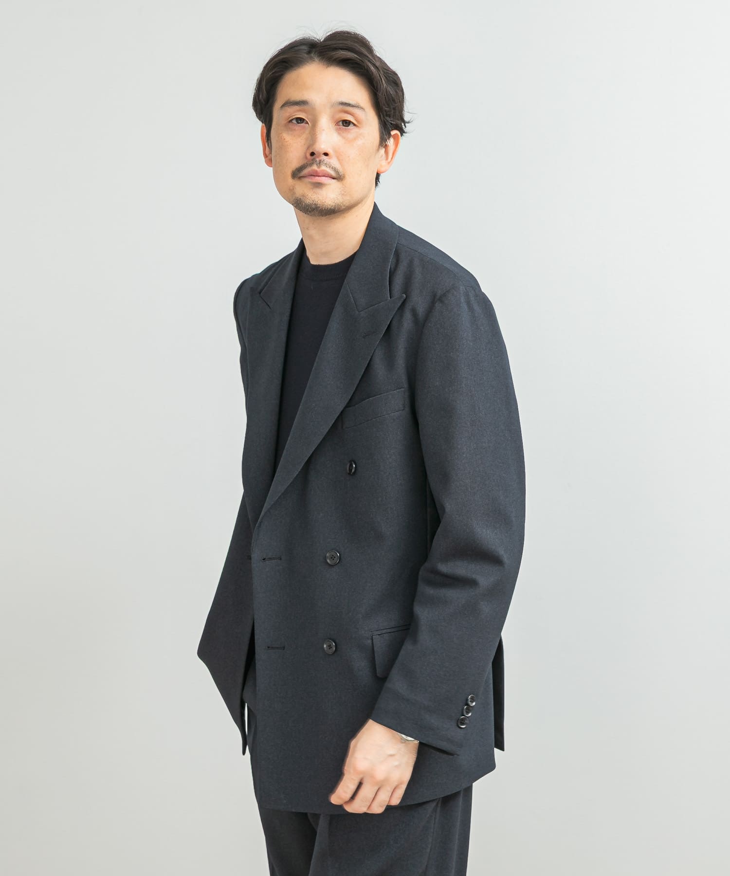 LIFE STYLE TAILOR　ピンヘッドツイルストレッチWジャケット