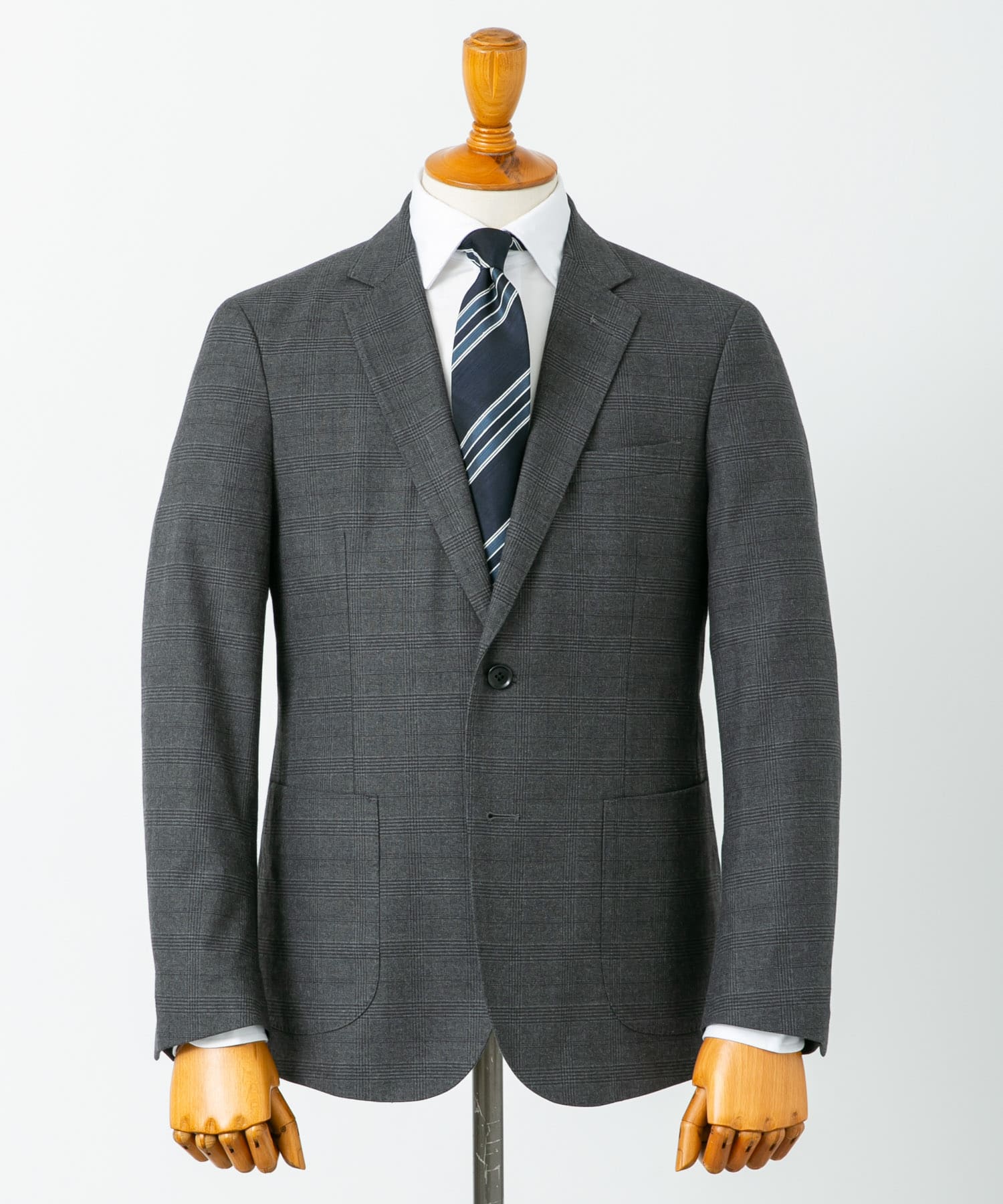 LIFE STYLE TAILOR　ソフトサーモストレッチジャケット GRAY-CH 44