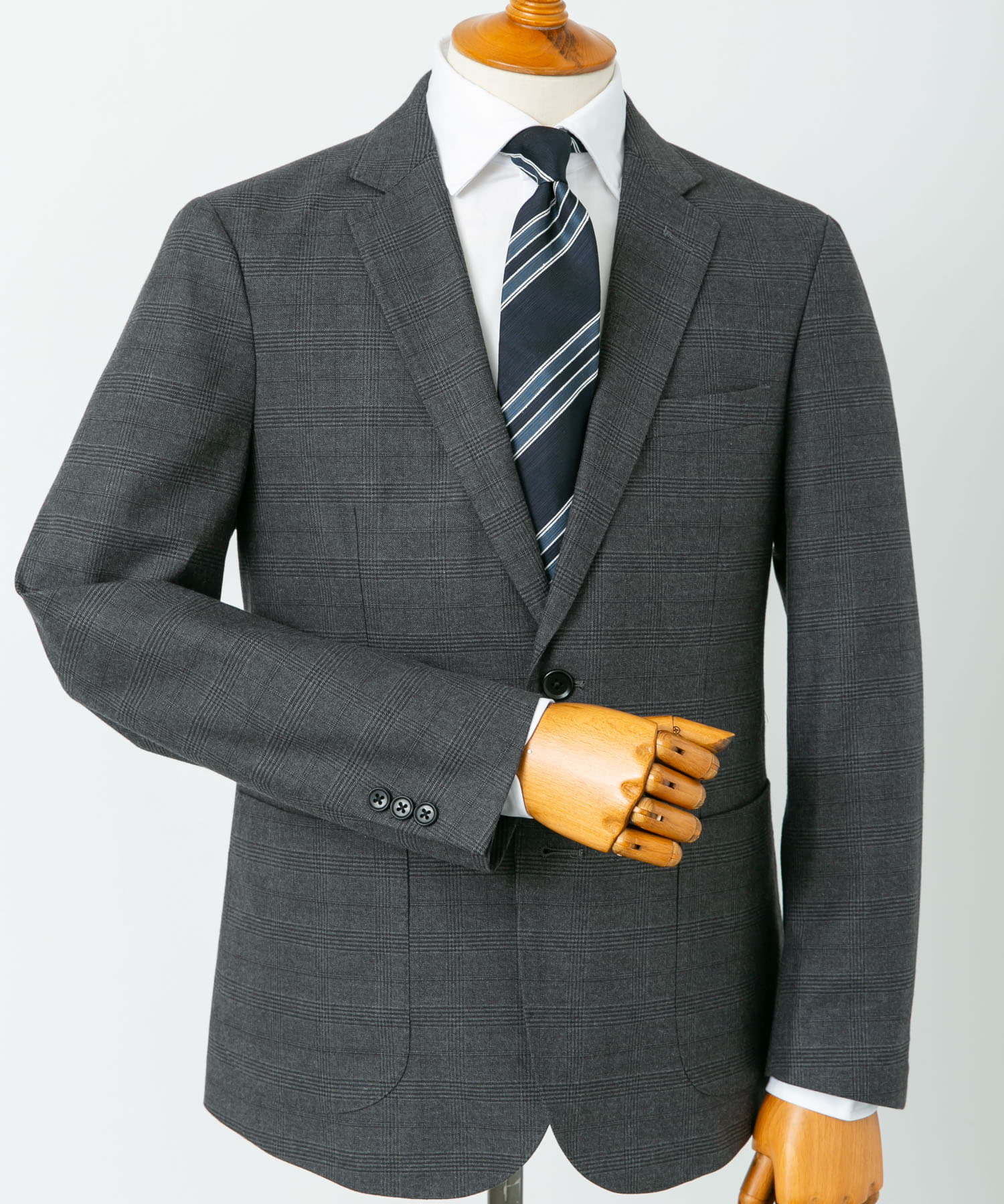 LIFE STYLE TAILOR　ソフトサーモストレッチジャケット GRAY-CH 44