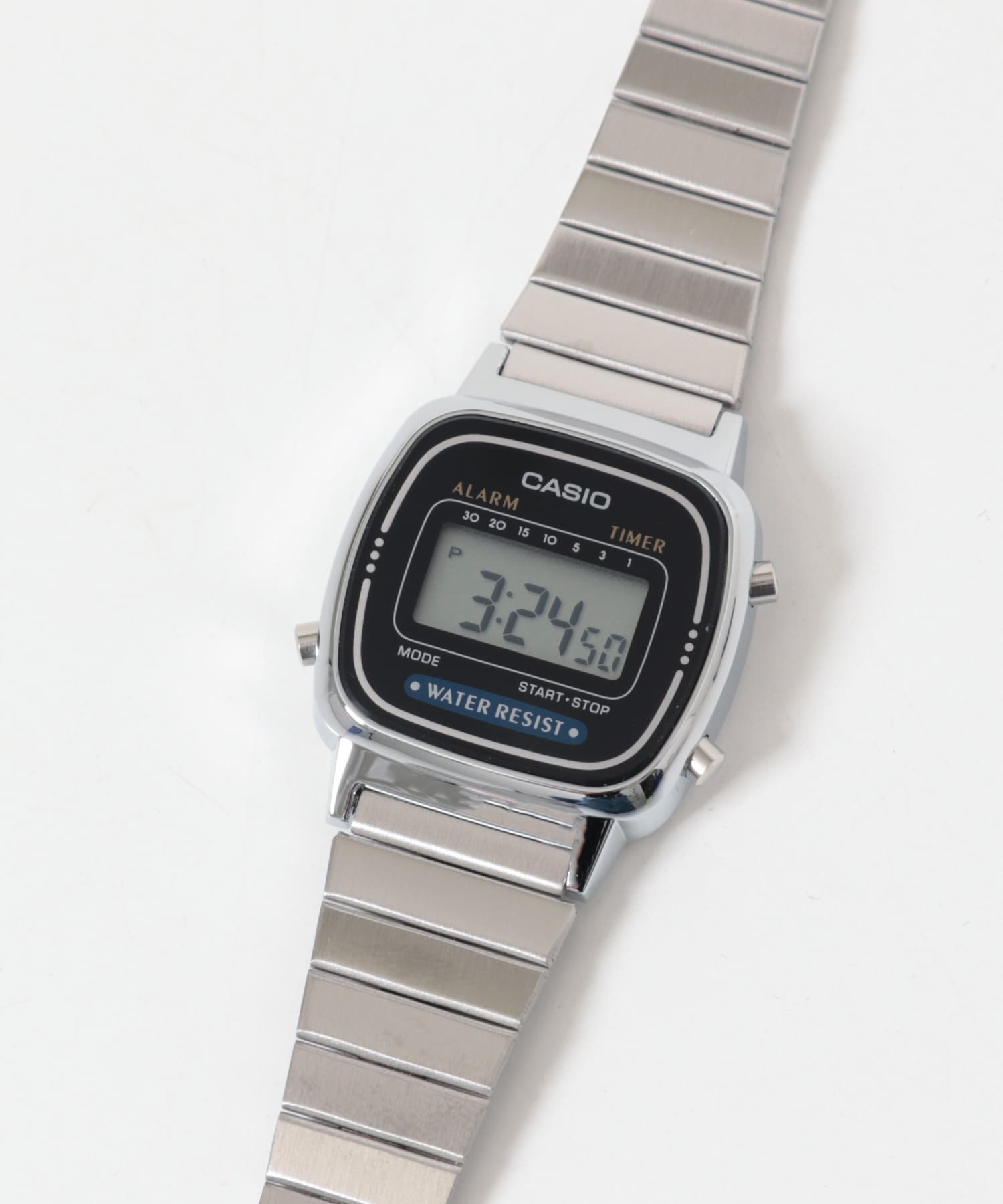 CASIO　メタルスクエアデジタルウォッチ ブラック -