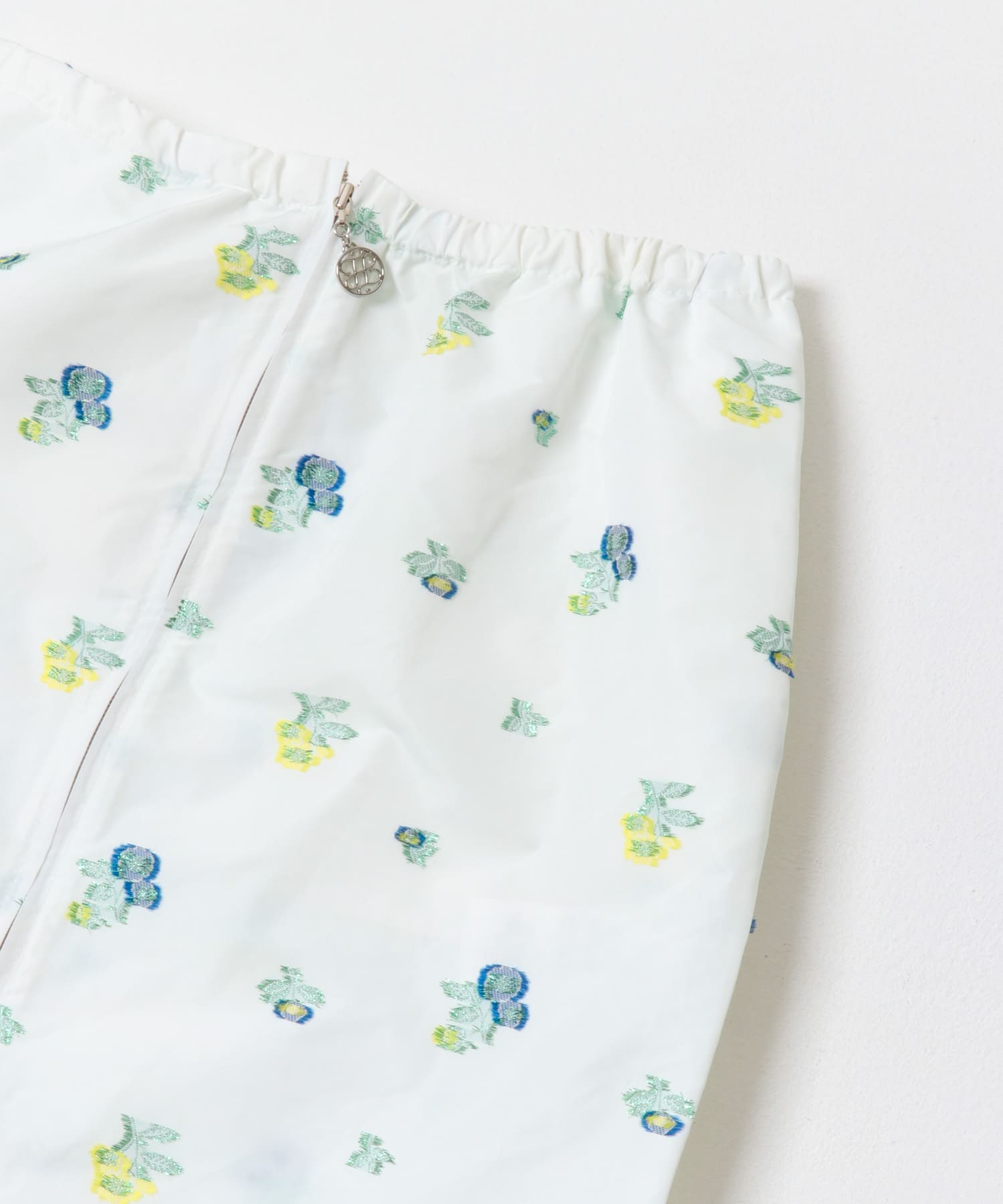 tiit tokyo　floral jacquard skirt white 36