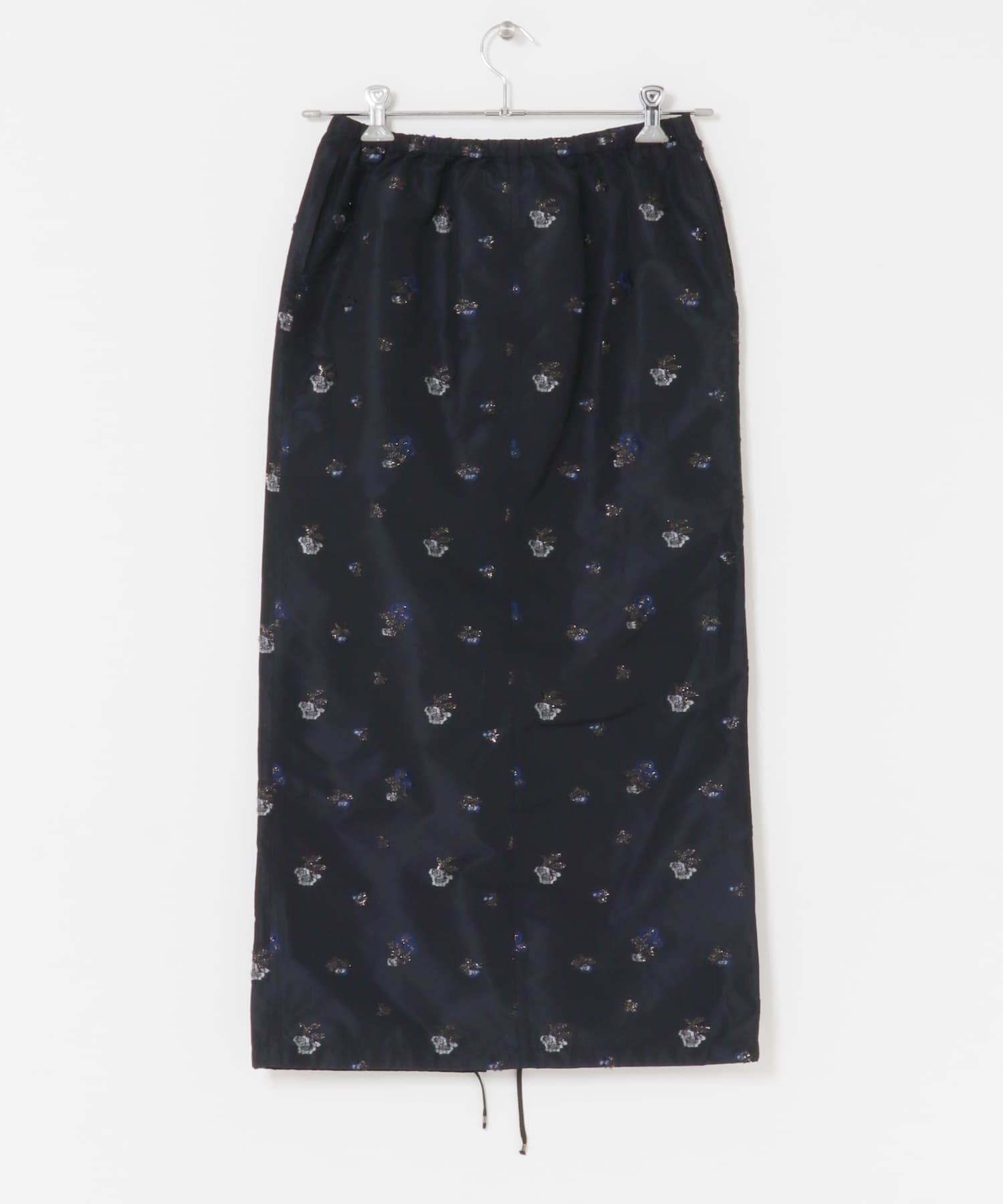tiit tokyo　floral jacquard skirt navy 36