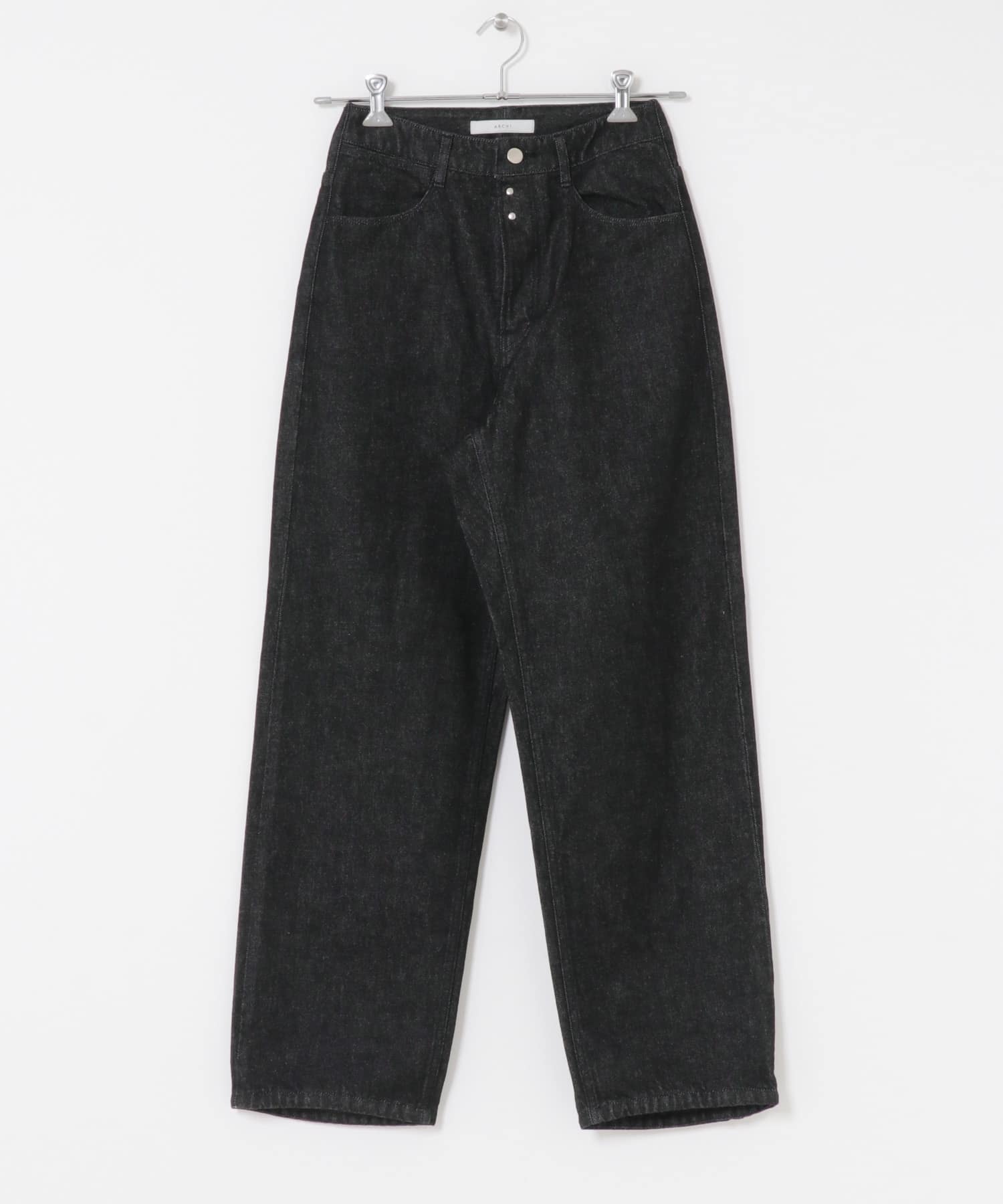 ARCHI　14OZ DENIM WIDE PANTS BLACK XS