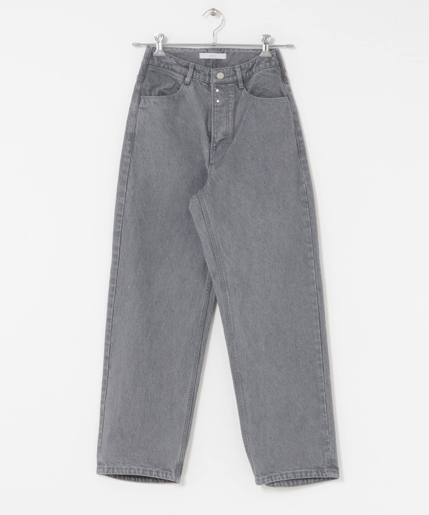 ARCHI　14OZ DENIM WIDE PANTS GRAY XS