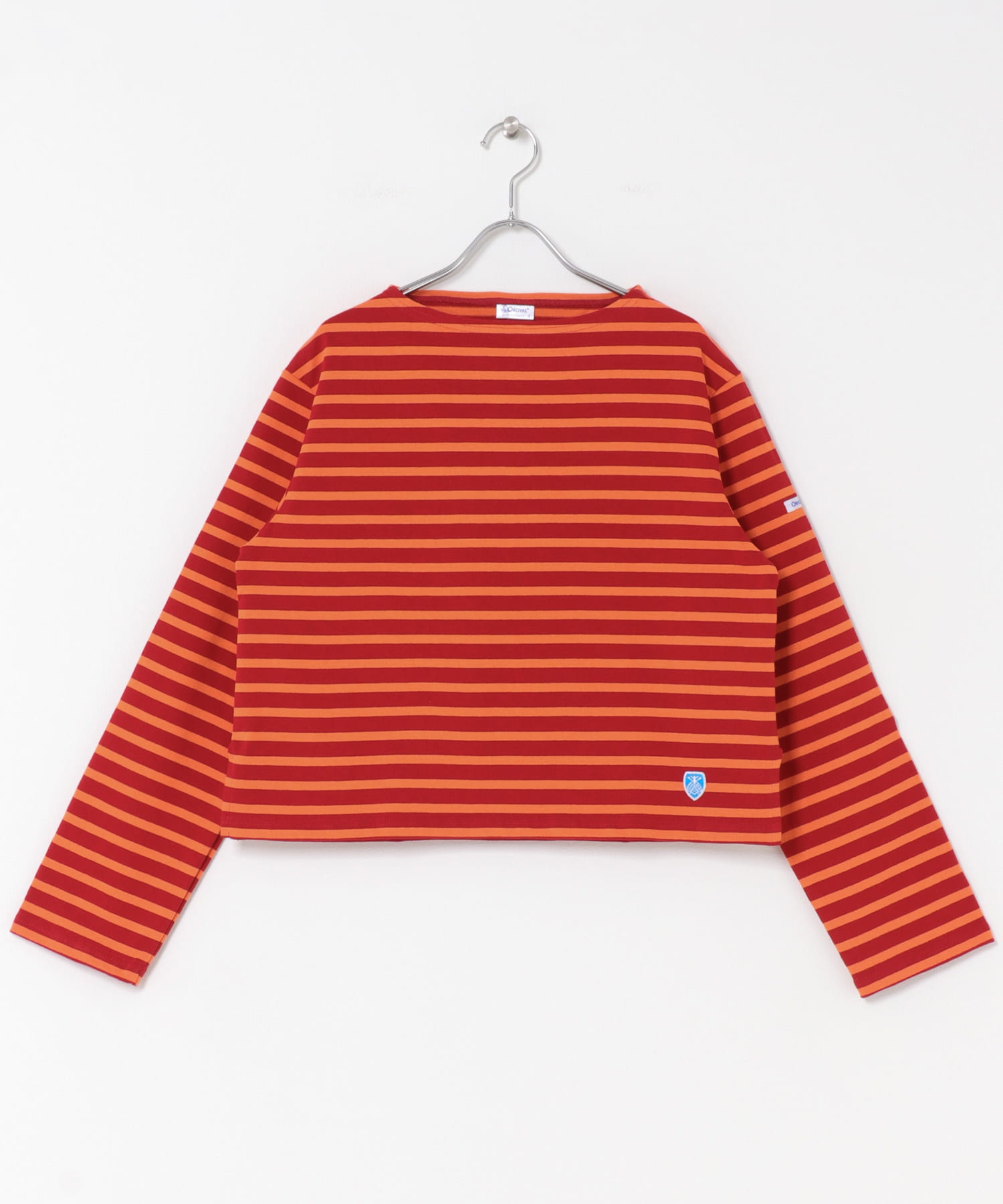 ORCIVAL　BOATNECK LONG-SLEEVE CROPPED PULLOVER