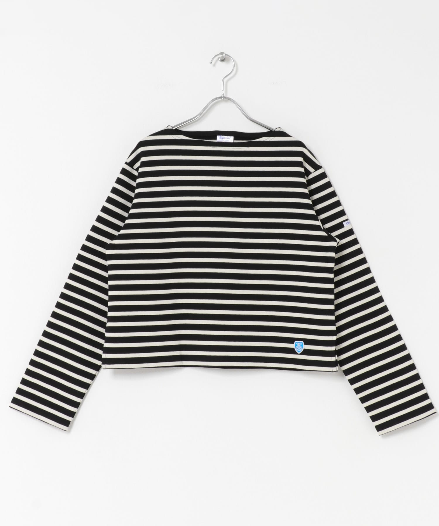 ORCIVAL　BOATNECK LONG-SLEEVE CROPPED PULLOVER