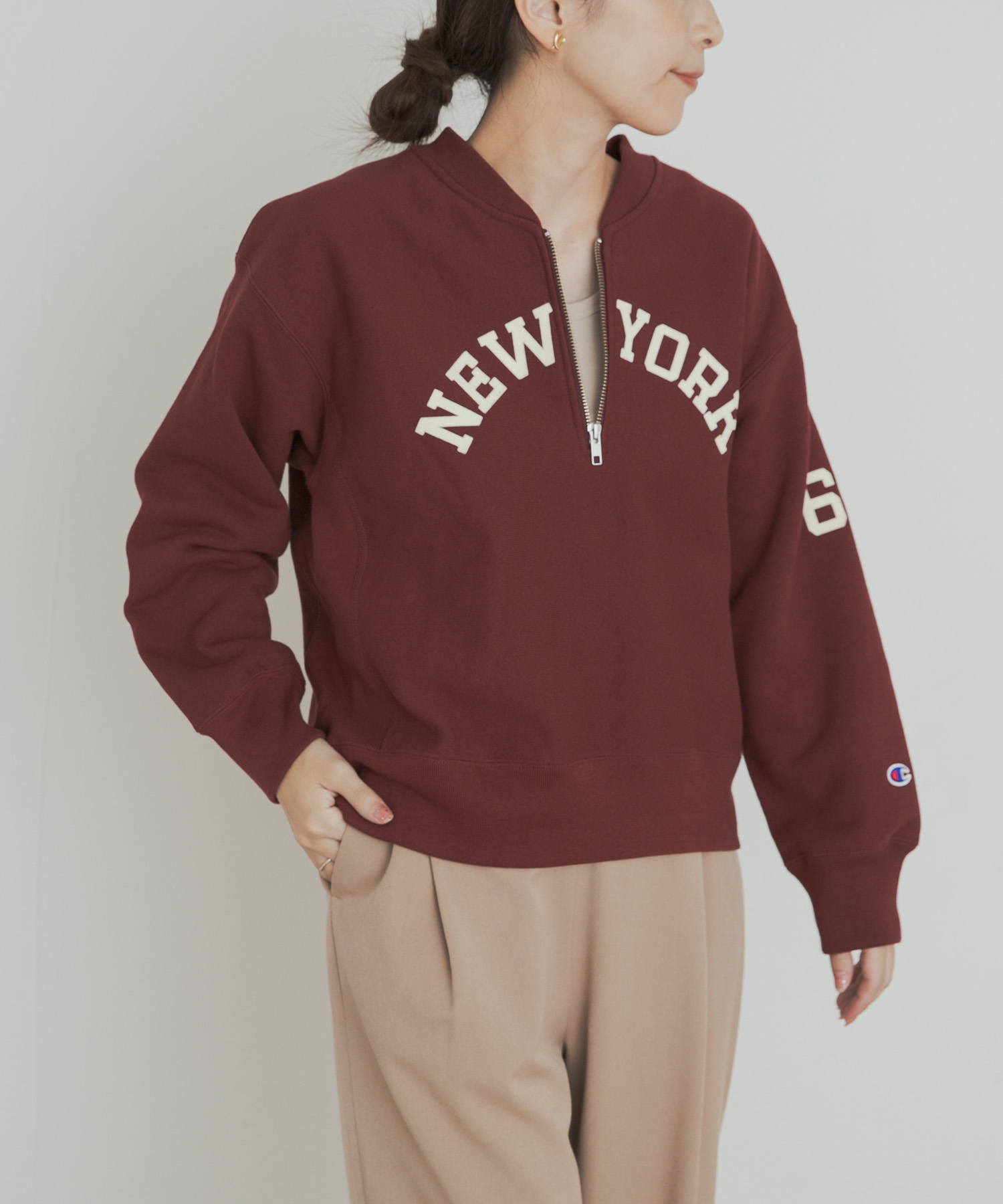 Champion　REVERSEWEAVE HALFZIPSWEAT