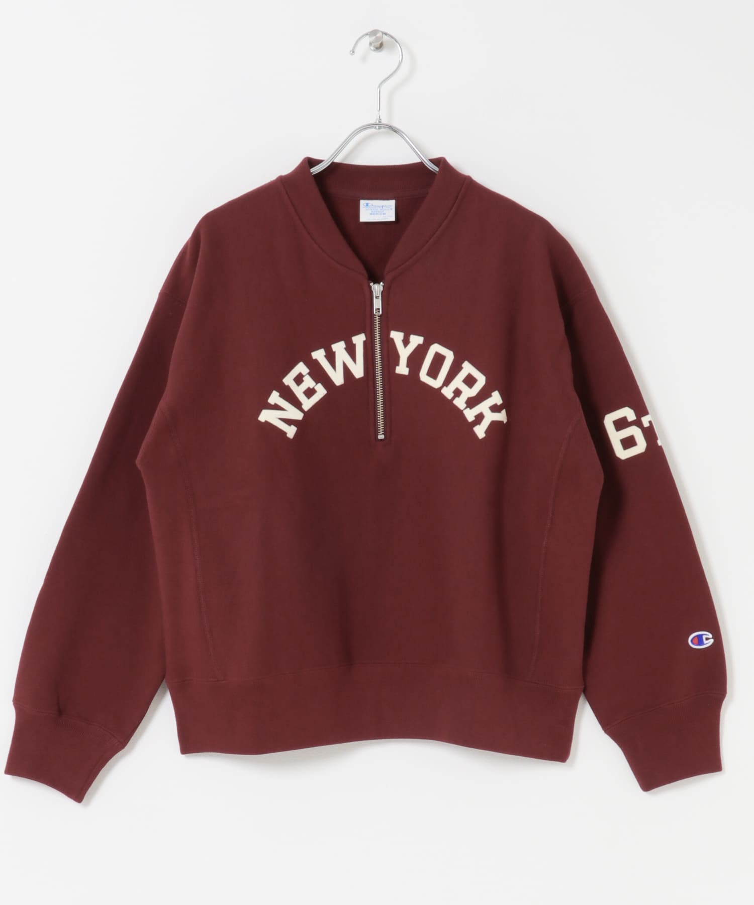 Champion　REVERSEWEAVE HALFZIPSWEAT WINE M