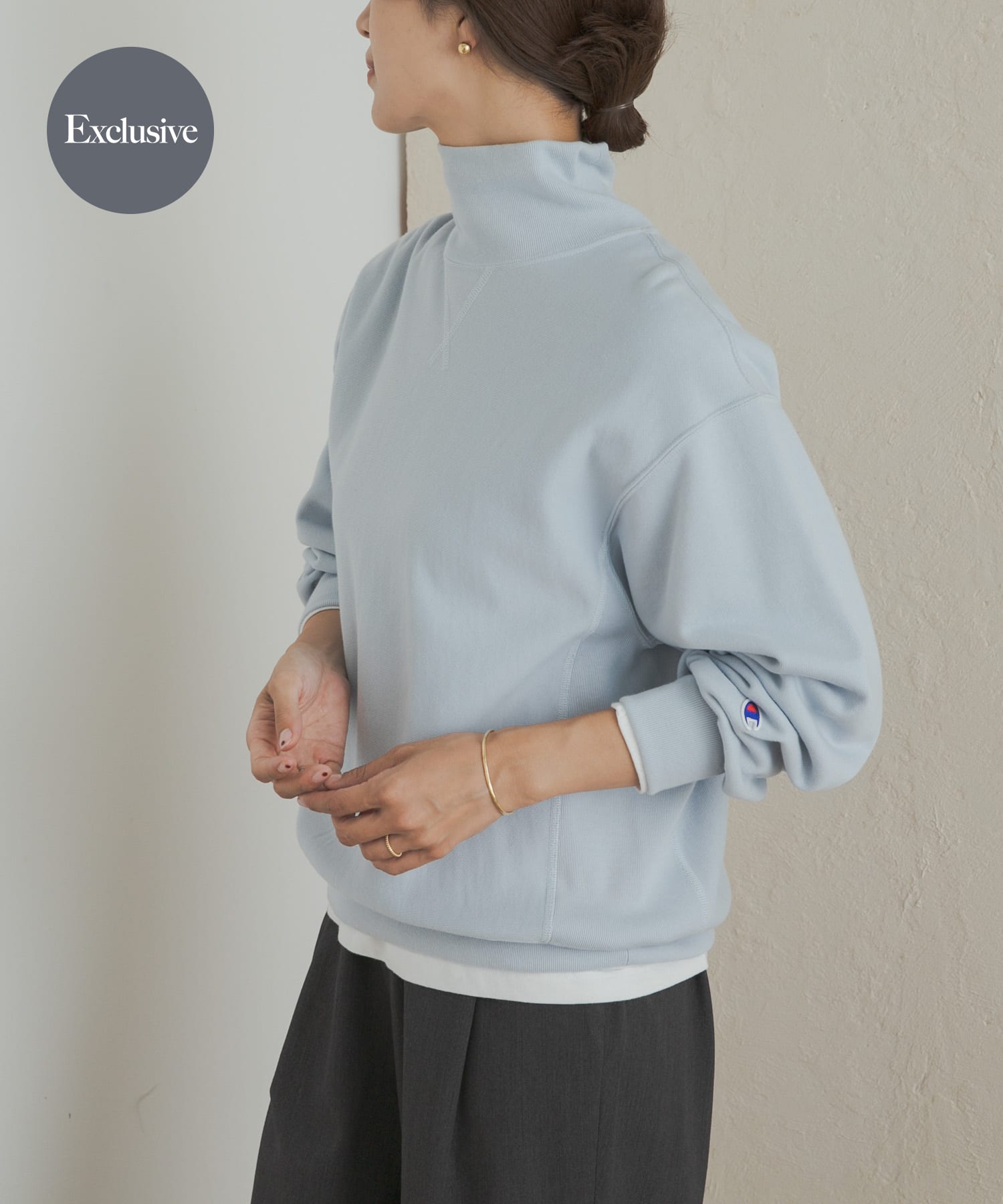 『別注』Champion×DOORS　Highneck Sweatshirts