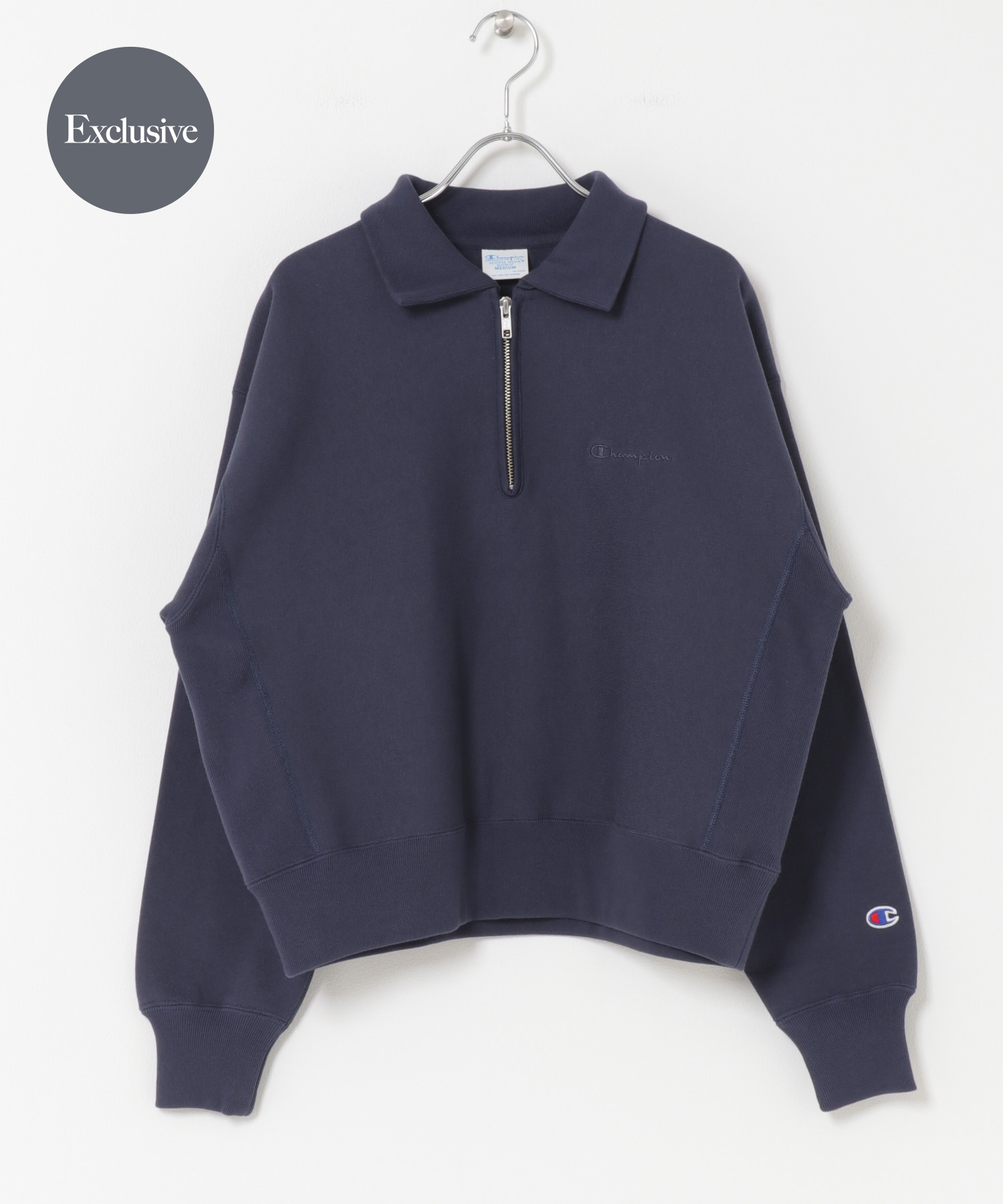 『別注』Champion×DOORS　Half Zip Sweatshirts