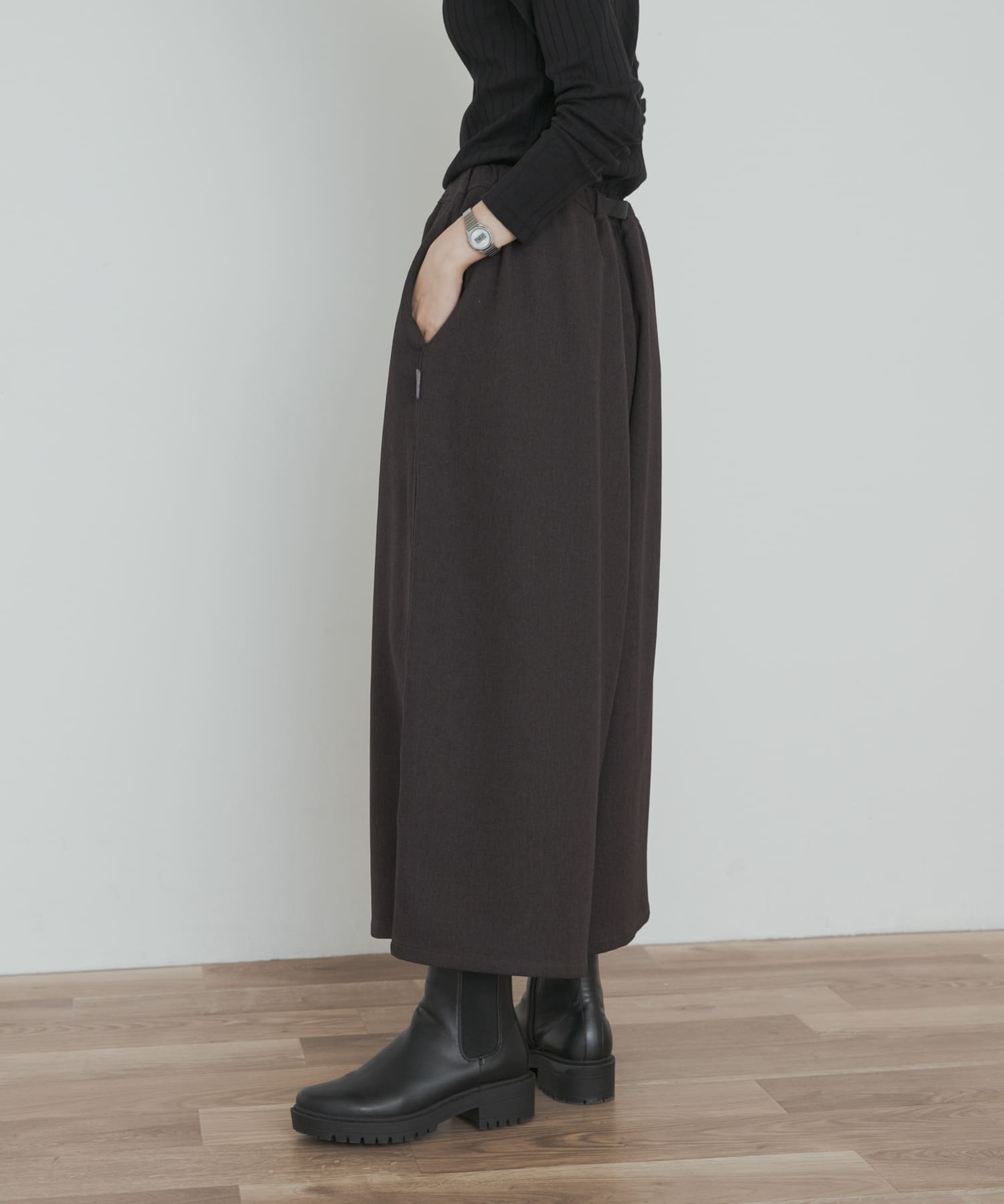 『別注』Gramicci for DOORS　ONETUCK WOOLLIKE PANTS BROWN one