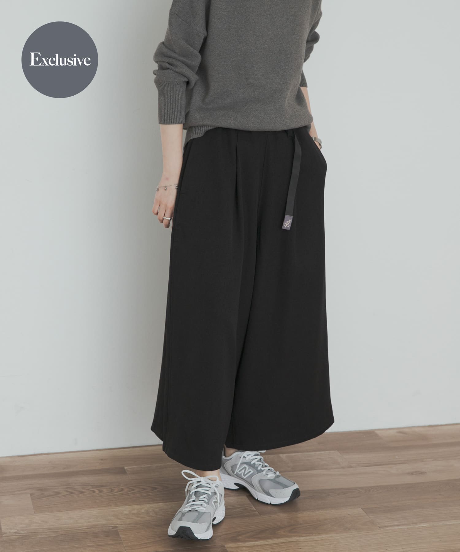 『別注』Gramicci for DOORS　ONETUCK WOOLLIKE PANTS BLACK one