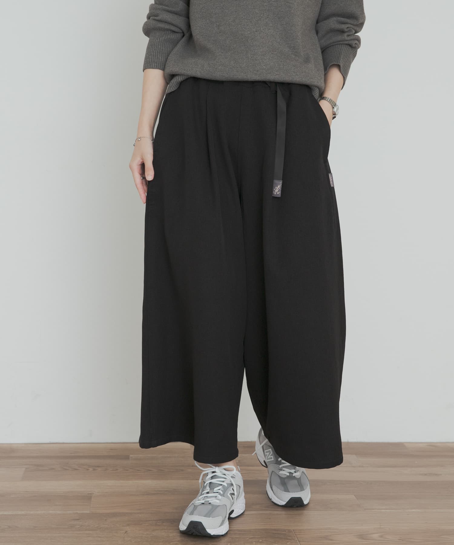 『別注』Gramicci for DOORS　ONETUCK WOOLLIKE PANTS BLACK one