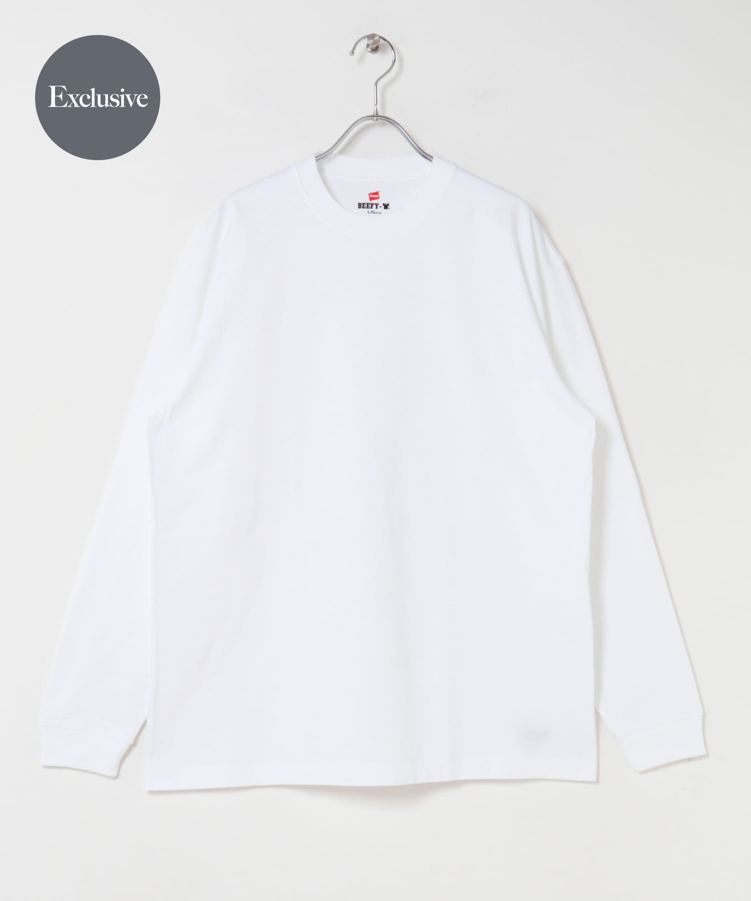 『別注』HANES×DOORS　BEEFY-T DOORS FIT LONG-SLEEVE ホワイト XS