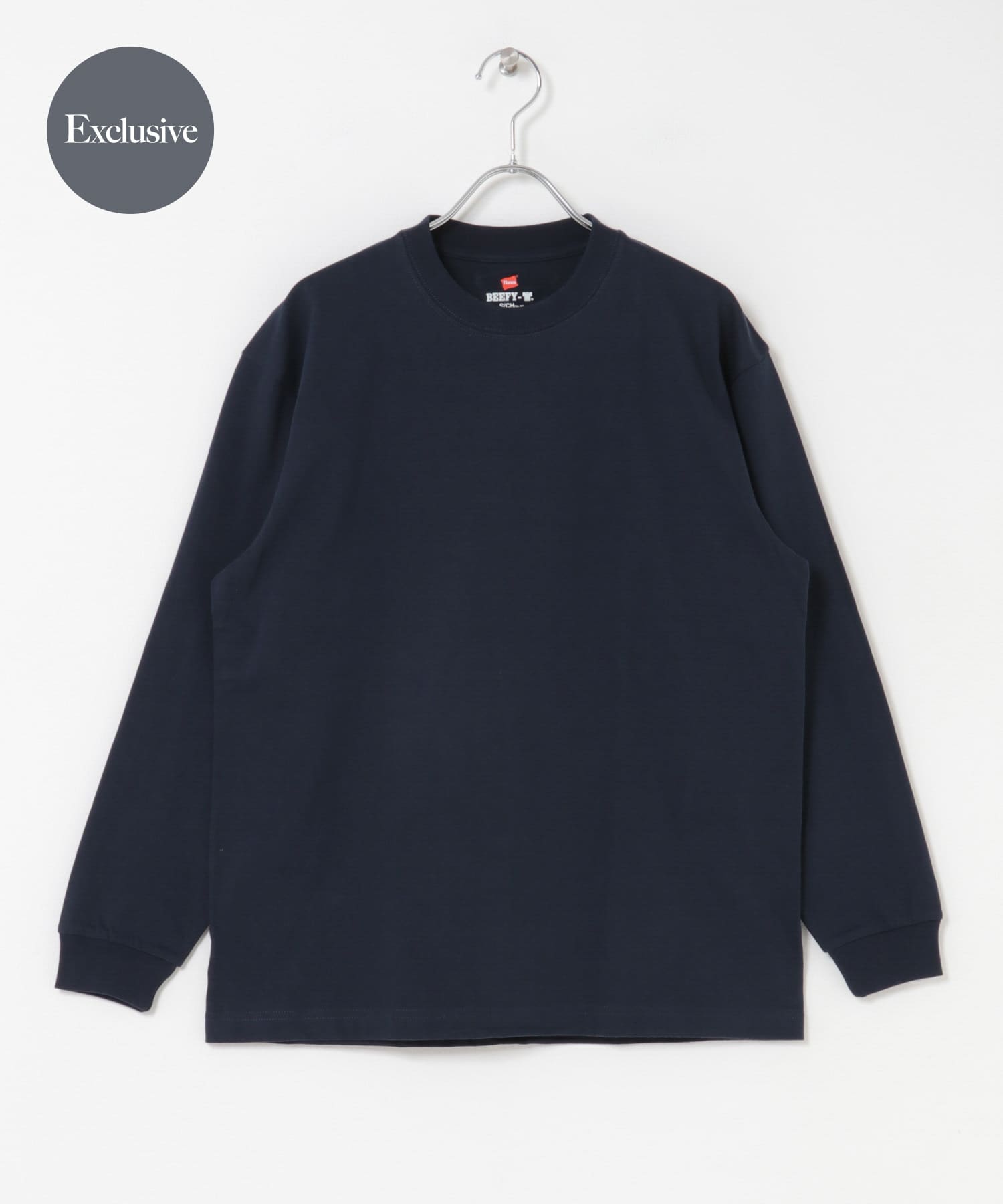 『別注』HANES×DOORS　BEEFY-T DOORS FIT LONG-SLEEVE ネイビー XS