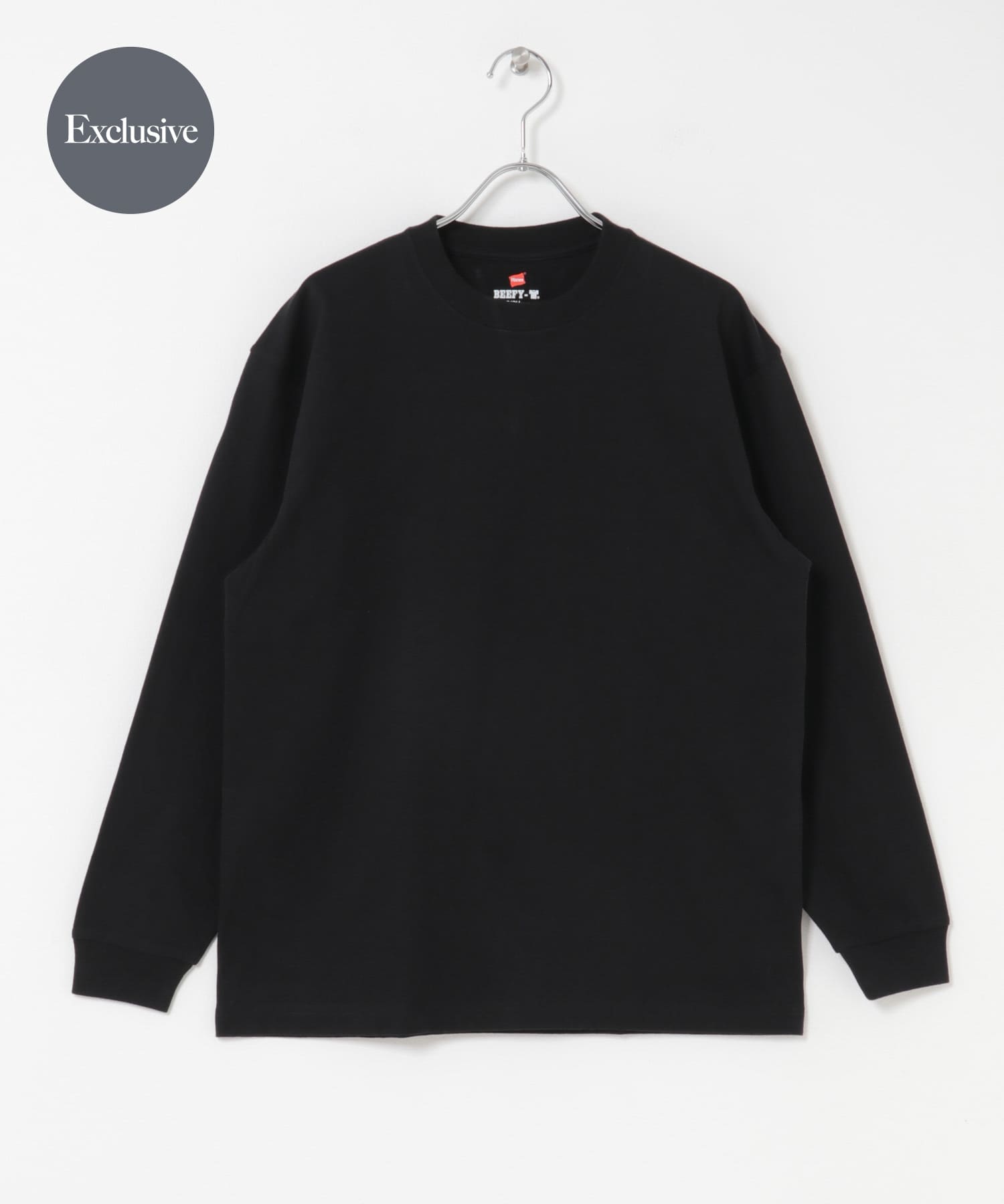 『別注』HANES×DOORS　BEEFY-T DOORS FIT LONG-SLEEVE ブラック XS