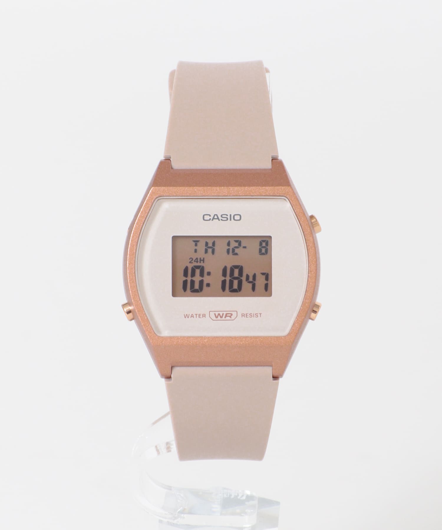 CASIO　メタルデジタルウォッチ ベージュ -
