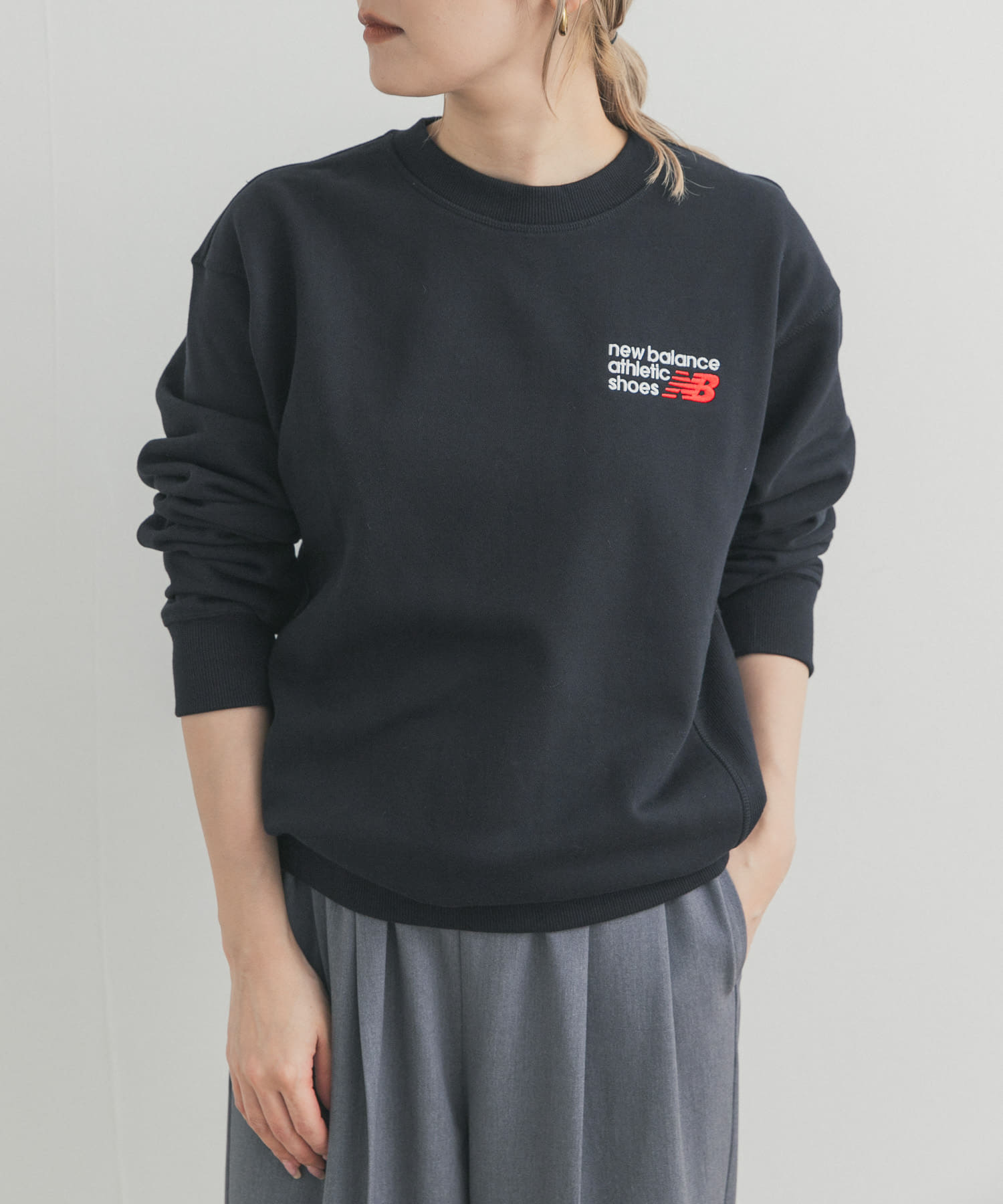 NEW BALANCE Athletics プレミアムロゴスウェット(S BK): トップス