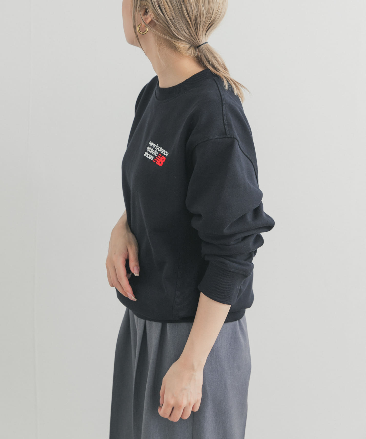 NEW BALANCE Athletics プレミアムロゴスウェット(S BK): トップス