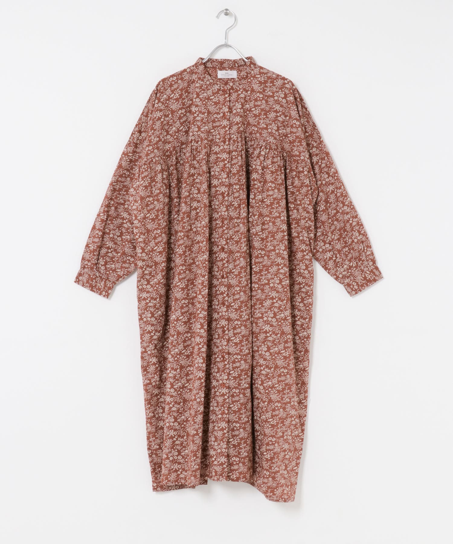 SOIL　FLOWER BANDEDCOLLAR DRESS