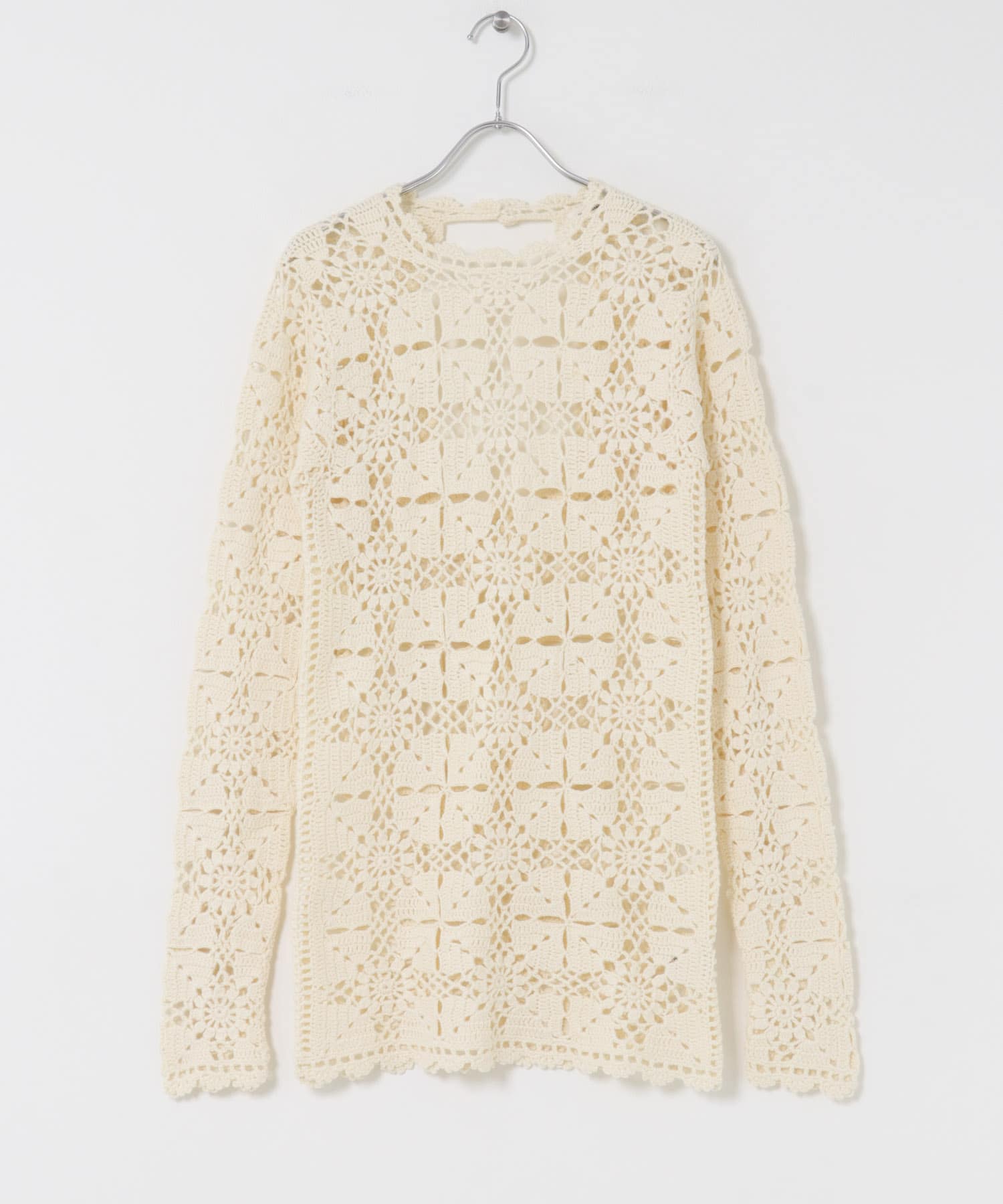 OPEN SESAME CLUB　cashmere fleur lace tops
