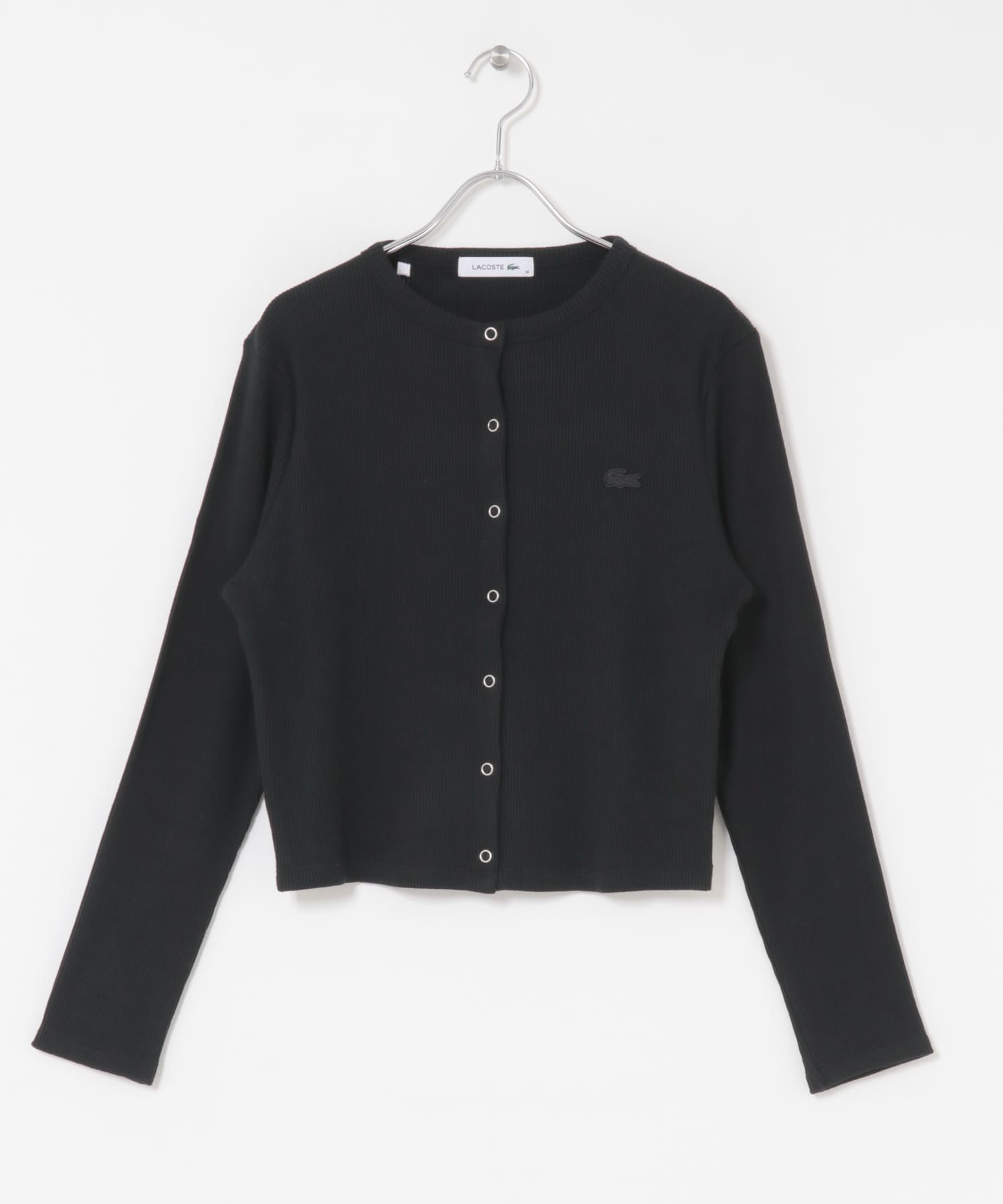 LACOSTE　リブジャージカーディガン BLACK 36