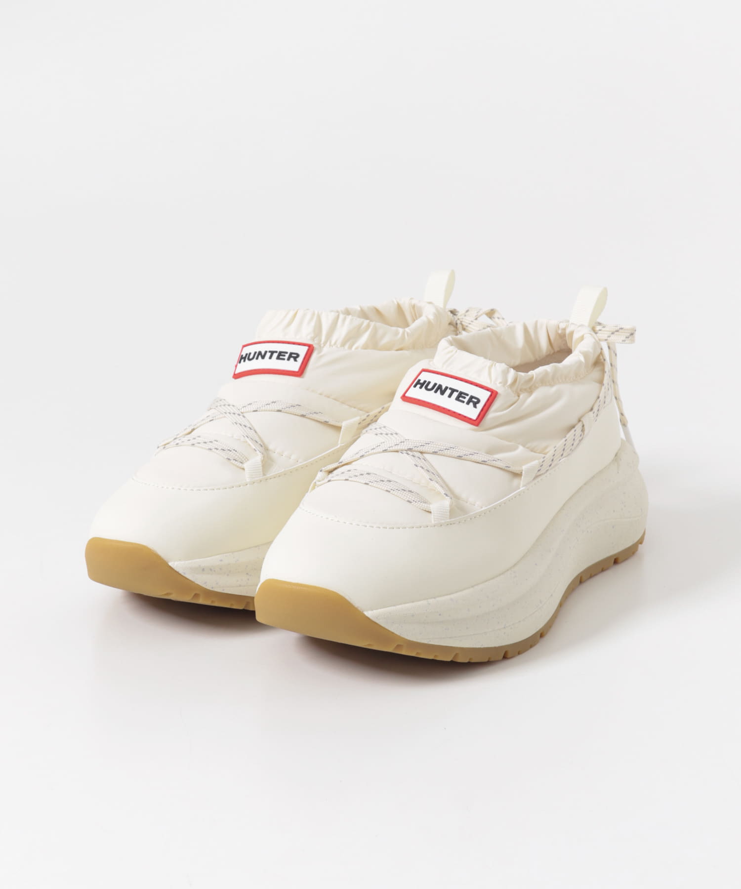 HUNTER　GRIP PUFF LACE SLIPON WHITE 4