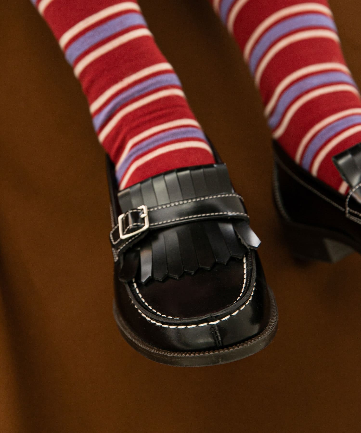 『別注』HARUTA×DOORS　キルトローファー BLACK 23