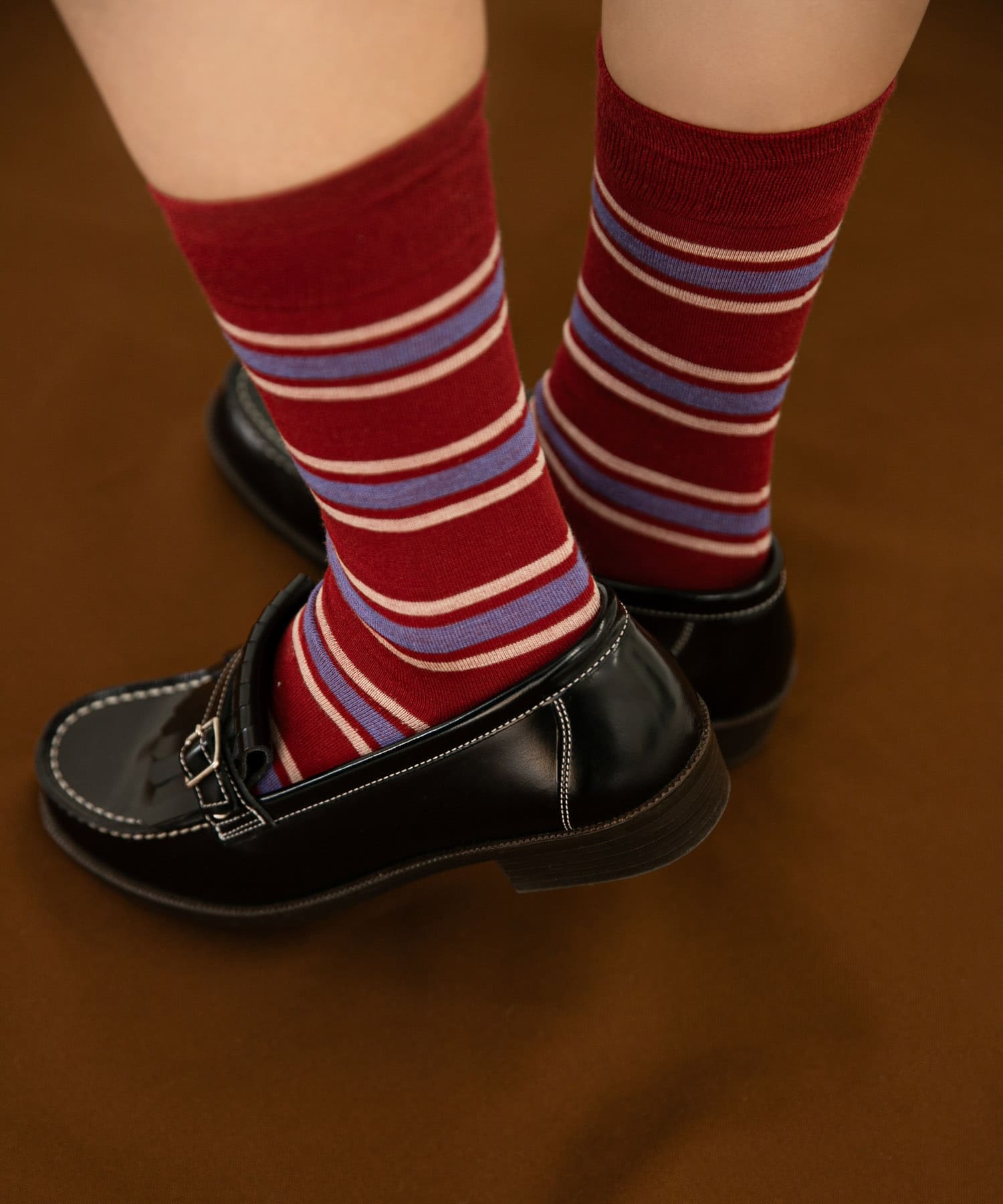 『別注』HARUTA×DOORS　キルトローファー BLACK 23