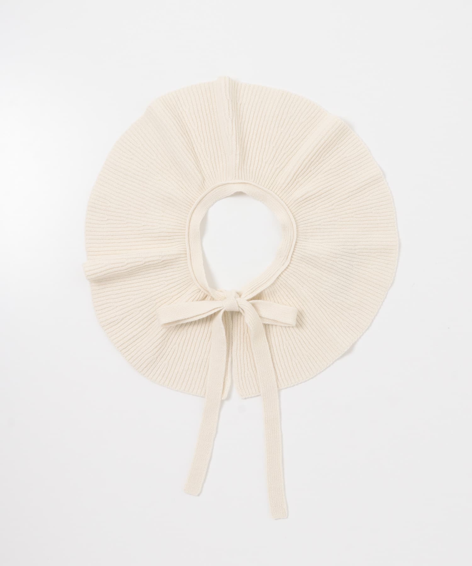unfil　wool knit frill collar